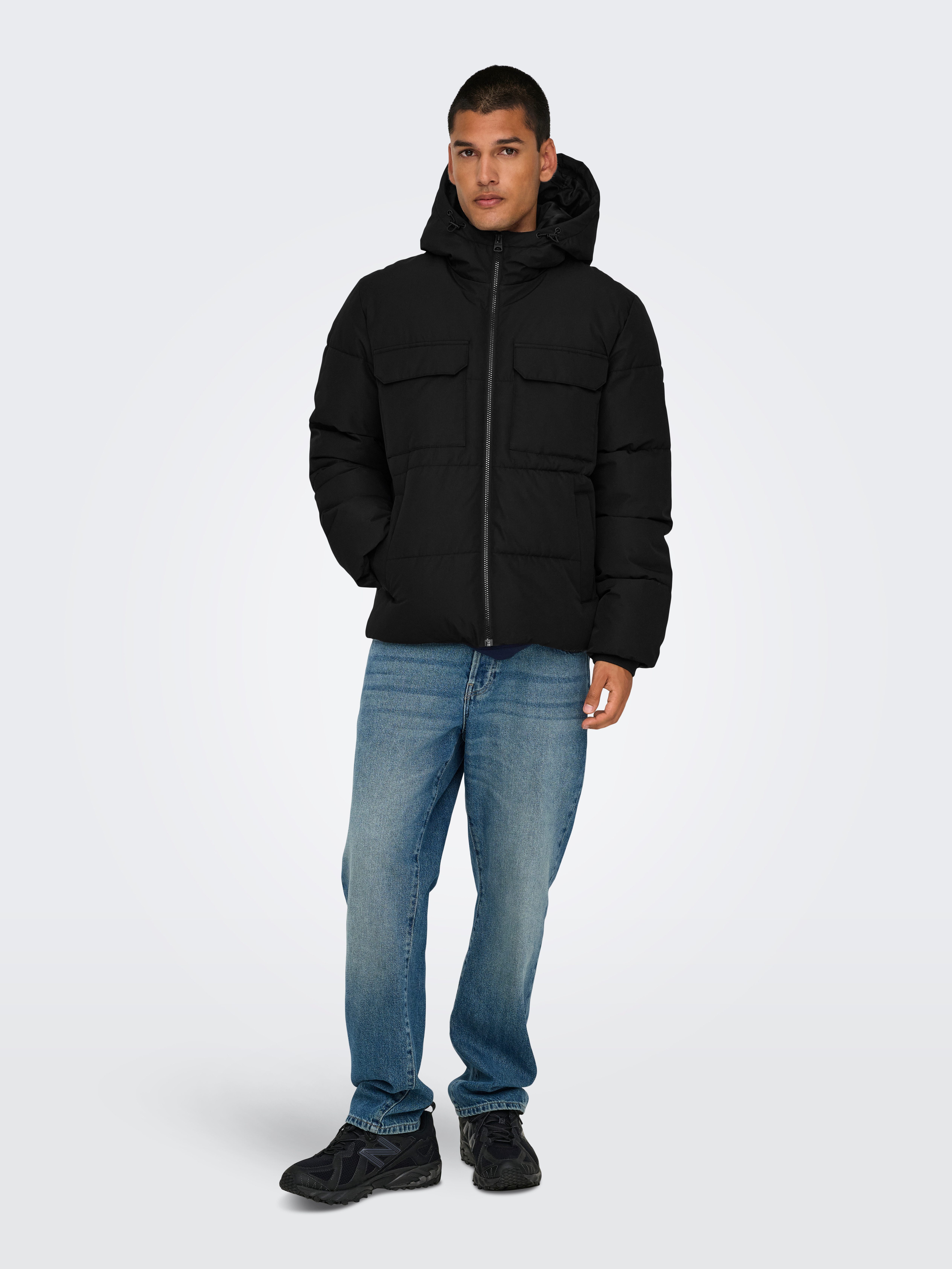 ONLY & SONS Gewatteerde jas ONSELIJAH PCKT. HOOD JACKET OTW NOOS