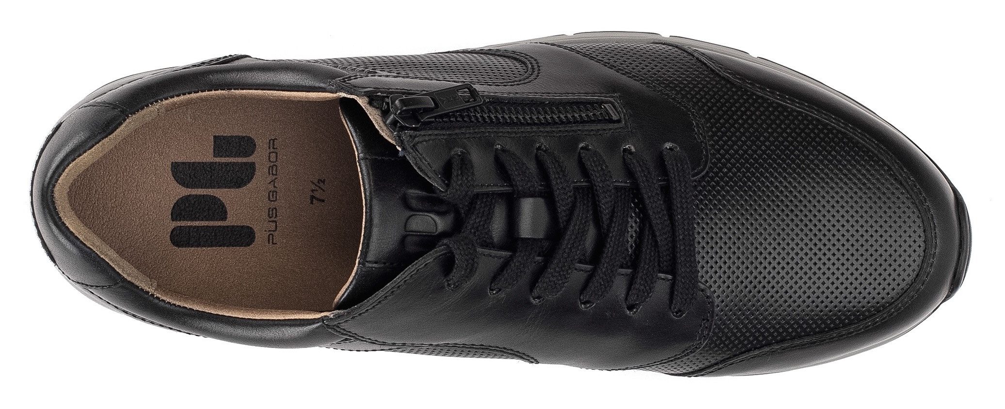 Pius Gabor Sneakers , vrijetijdsschoen, veterschoen, lage schoen met logoprent, breedte g (=breed)