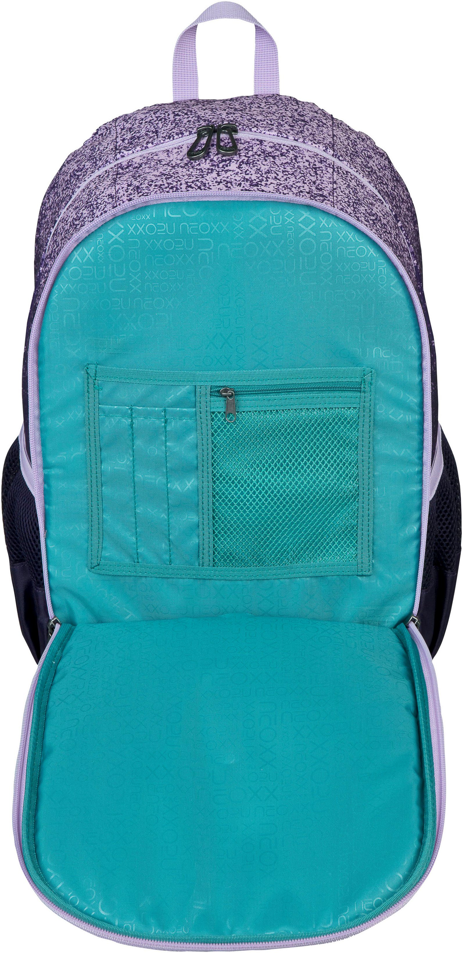 neoxx Schoolrugzak Flow, Glitterally perfect gedeeltelijk van gerecycled materiaal