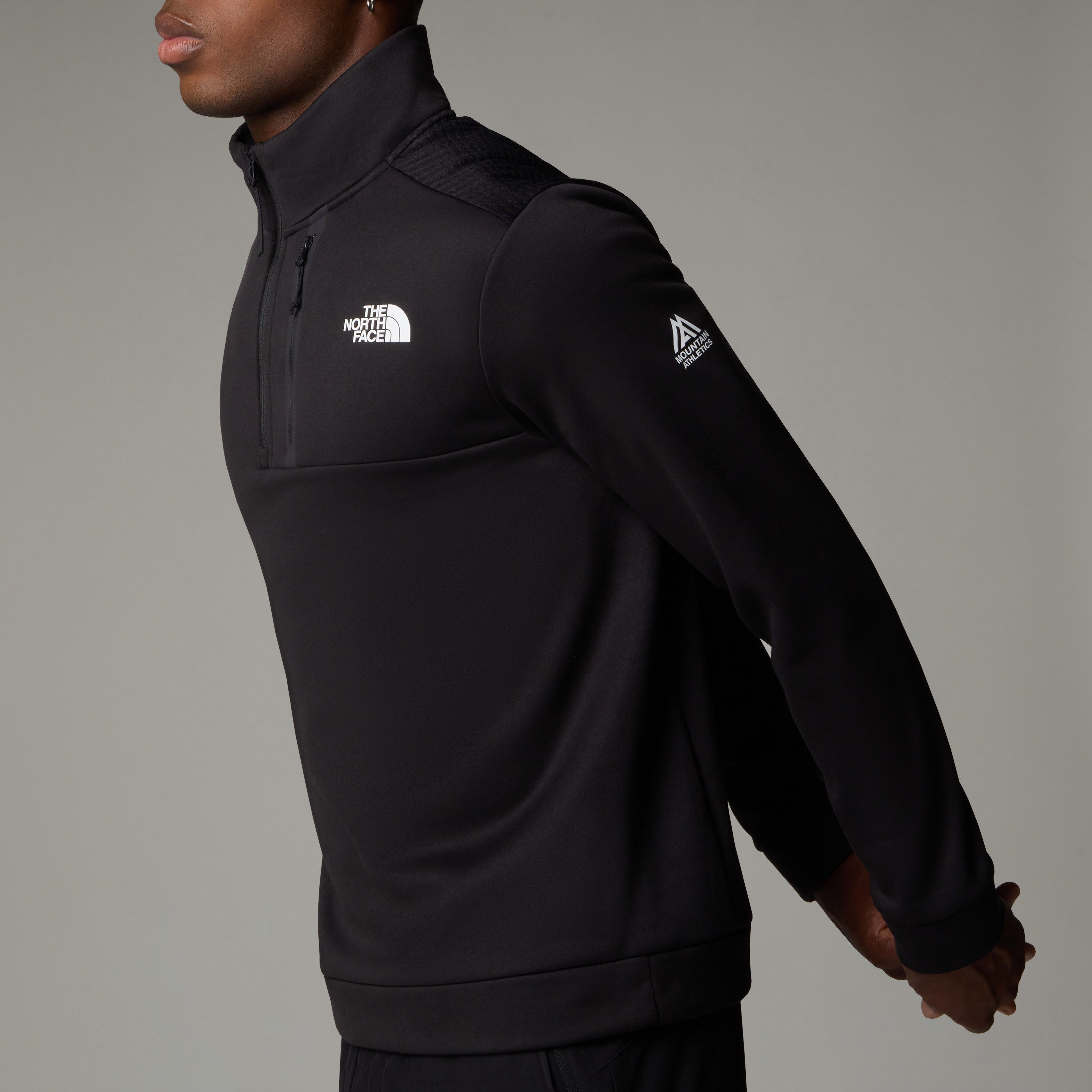 The North Face Sweatshirt Mountain Athletics fleece met 1/4 lange rits voor heren (1-delig)