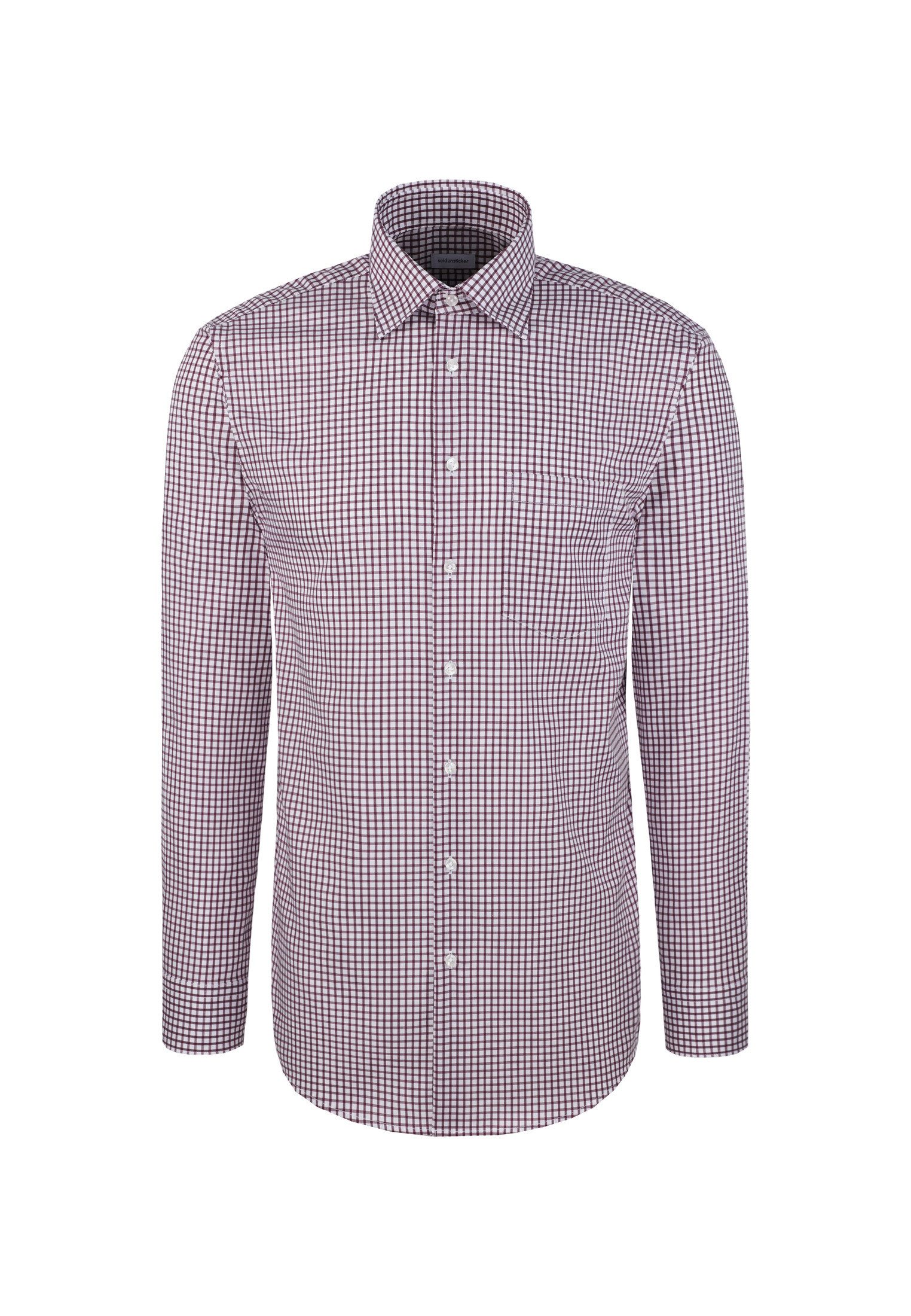 seidensticker Businessoverhemd Zwarte roos Regular 1/1 Bedekte Button-Down-kraag ruit