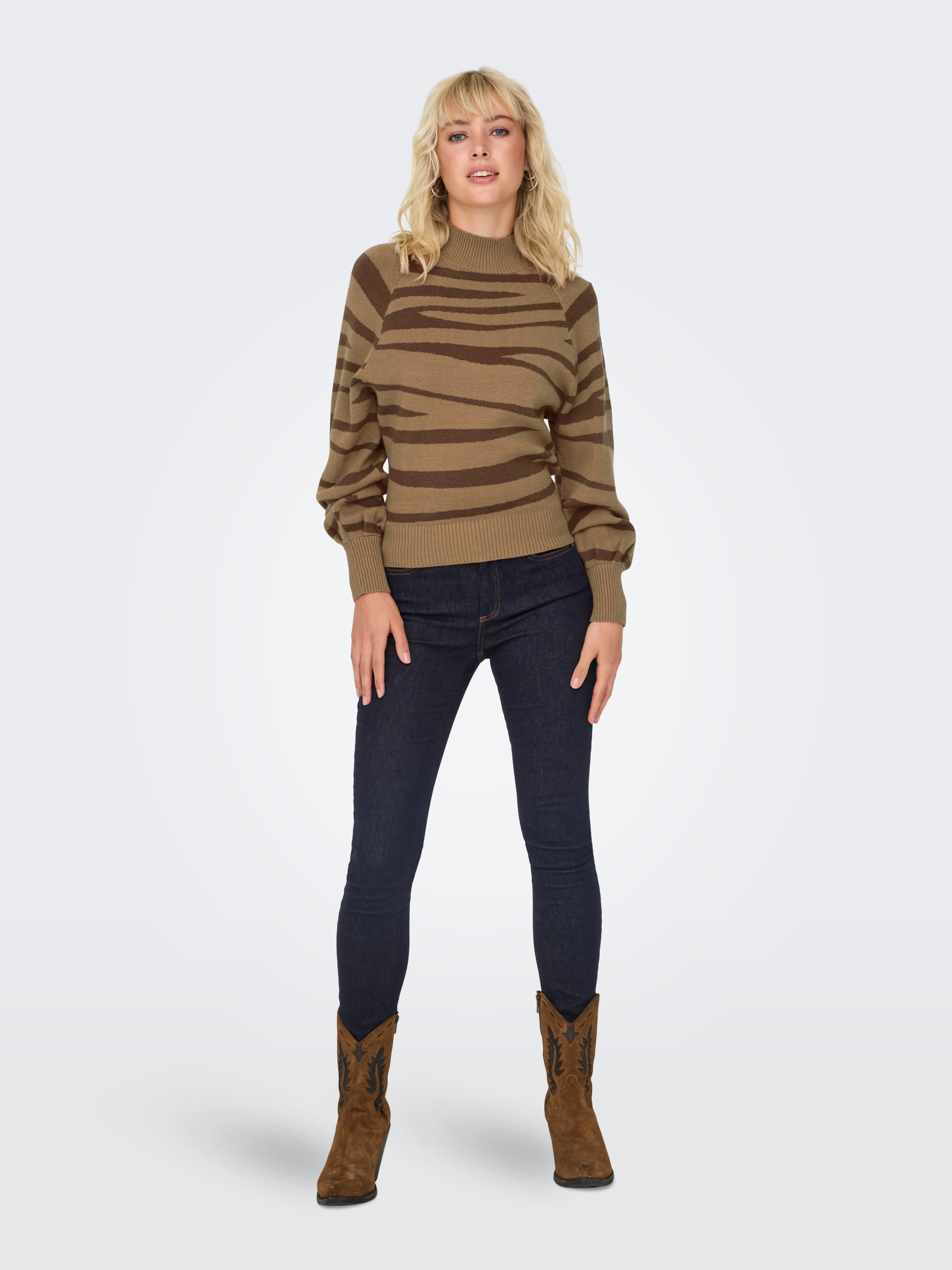 Only Trui met staande kraag ONLFRIDA LIFE LS HIGHNECK CC KNT