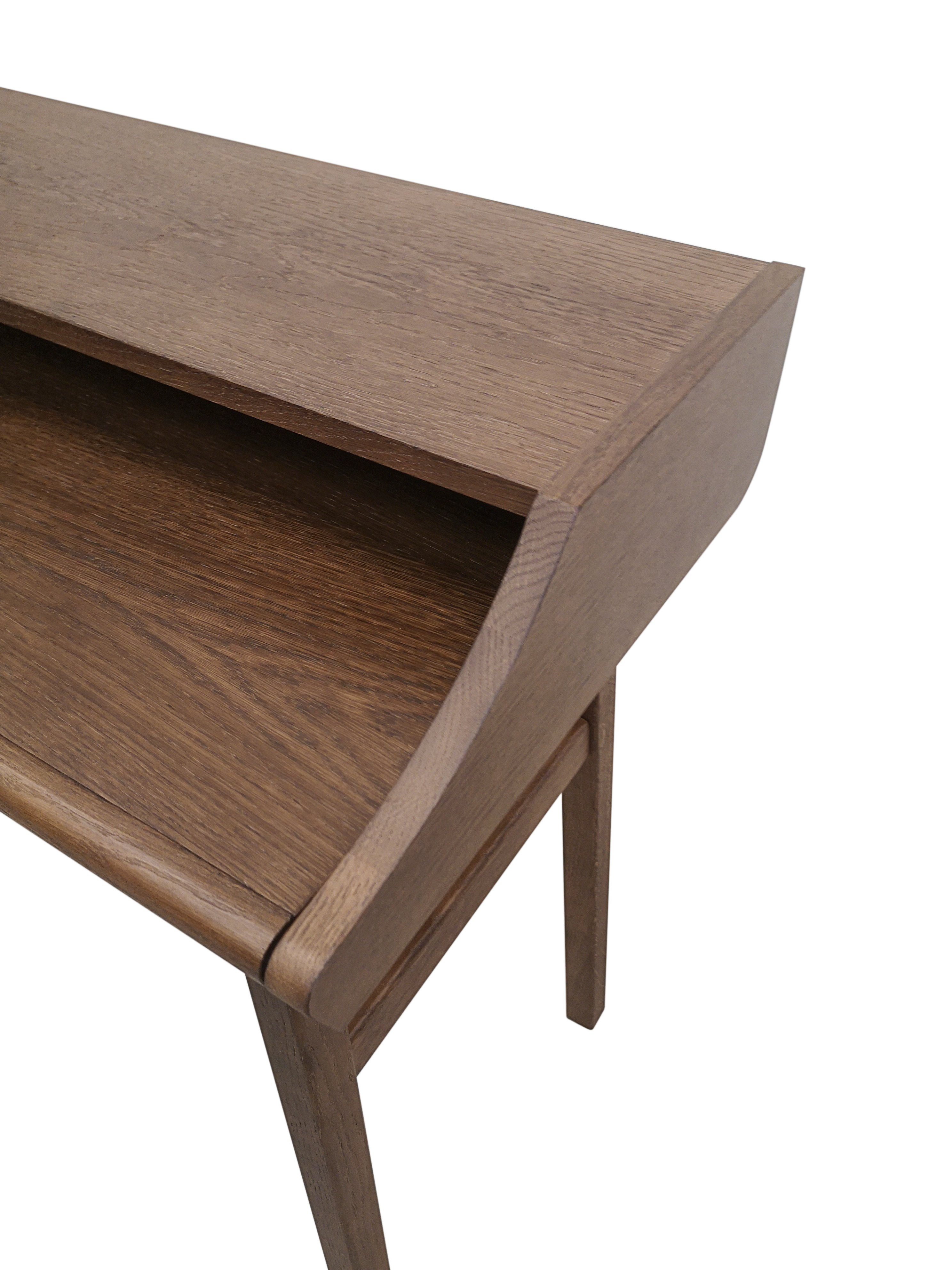 Woodman Bureau Carteret chique houtfineer in notenkleur, frame massief hout, breedte 115 cm