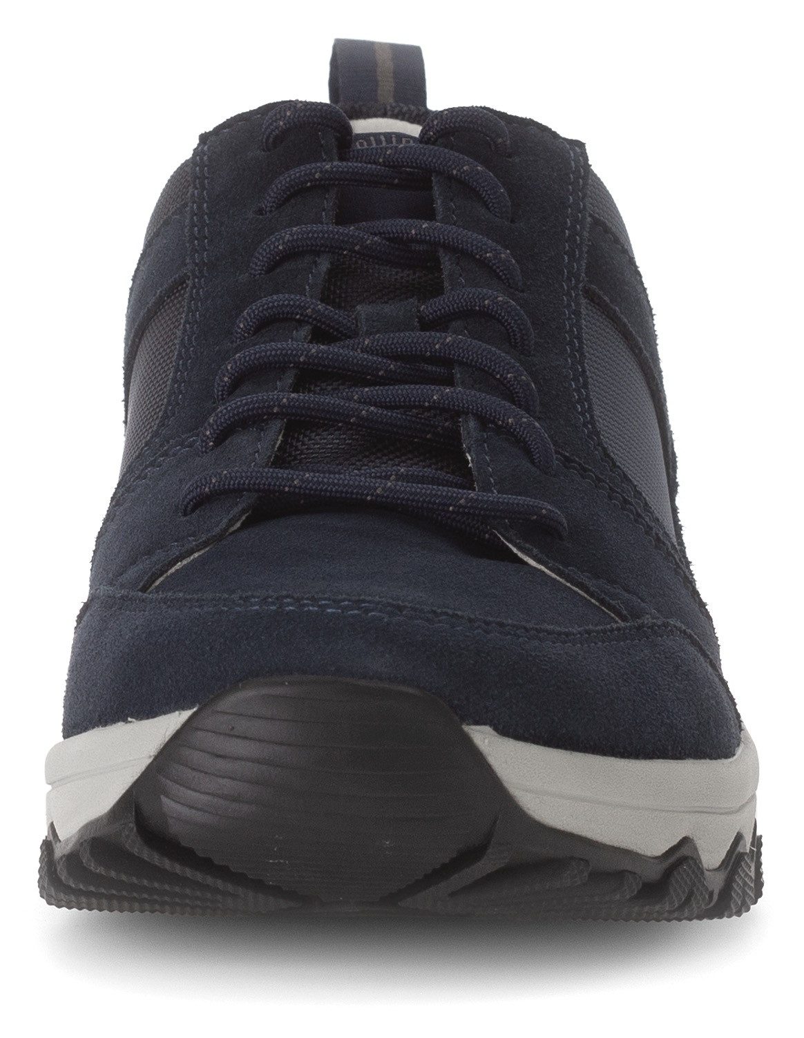 Gabor Rollingsoft Sneakers met sleehak , vrijetijdsschoen, lage schoen, veterschoen met decoratieve stiksels, breedte g