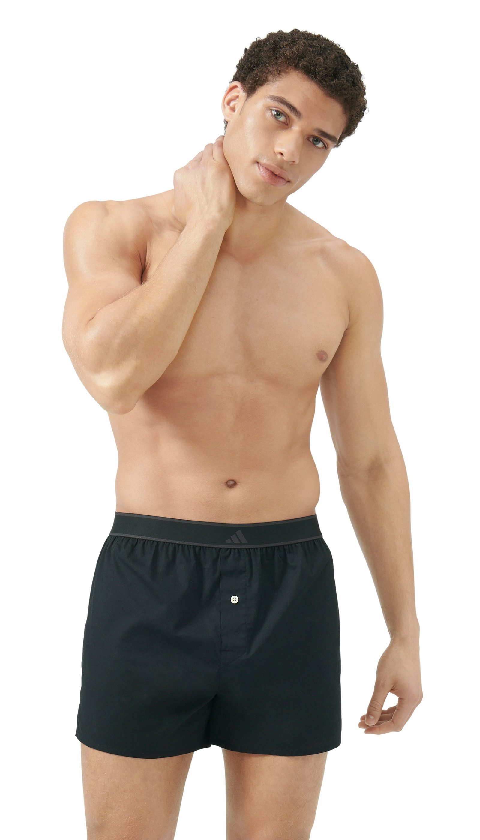 adidas Sportswear Geweven boxershort Active Woven Losse pasvorm, knoopsluiting (Set van 2)