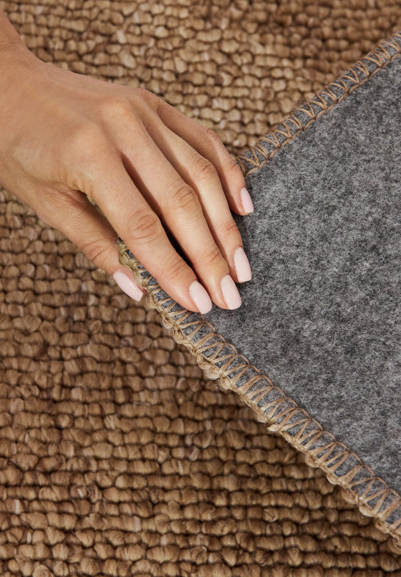 ELLE DECORATION Vloerkleed Rocco Duurzaam, loper, wasbaar, woonkamer, eetkamer, wol-look
