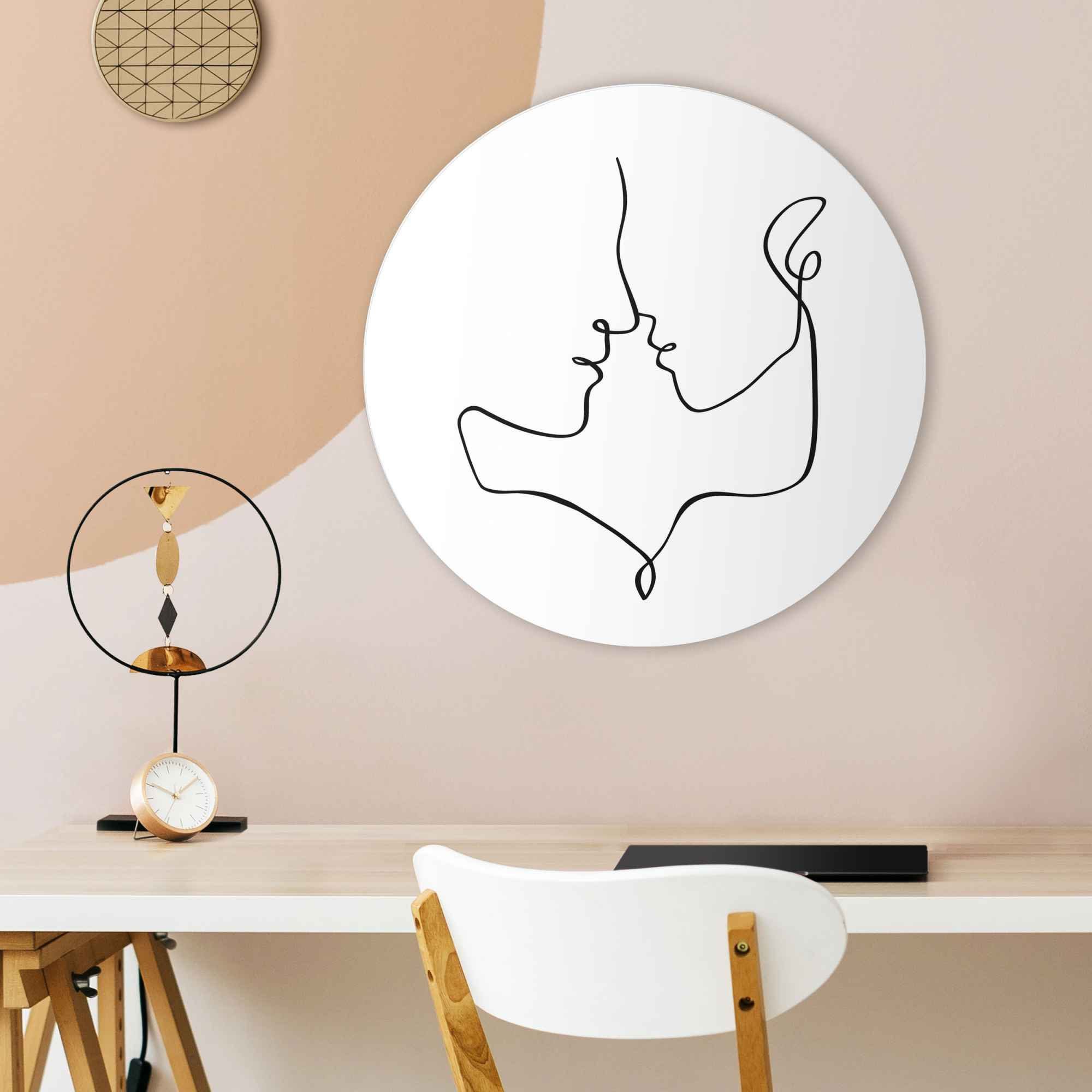 Reinders! Artprint paar liefde - potloodtekening - abstract