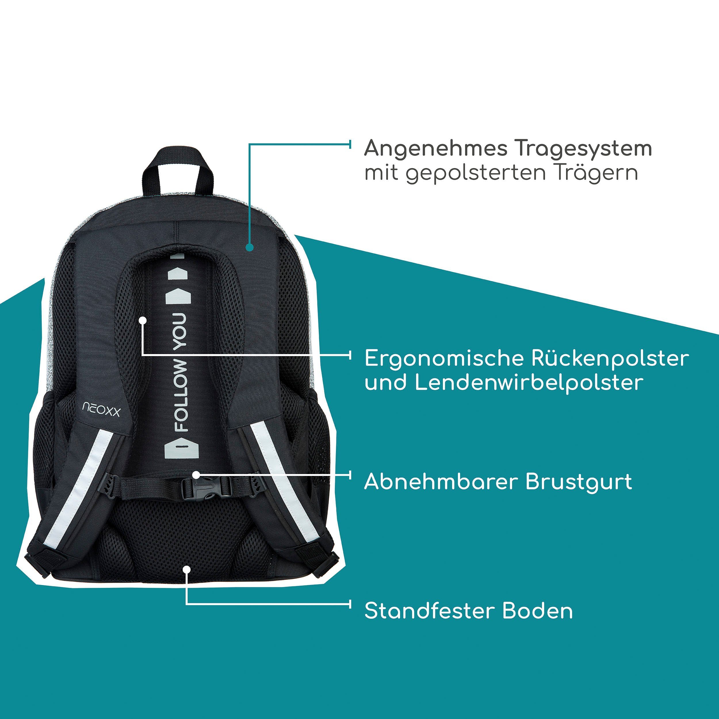 neoxx Schoolrugzak Flow, Wool the World gedeeltelijk van gerecycled materiaal