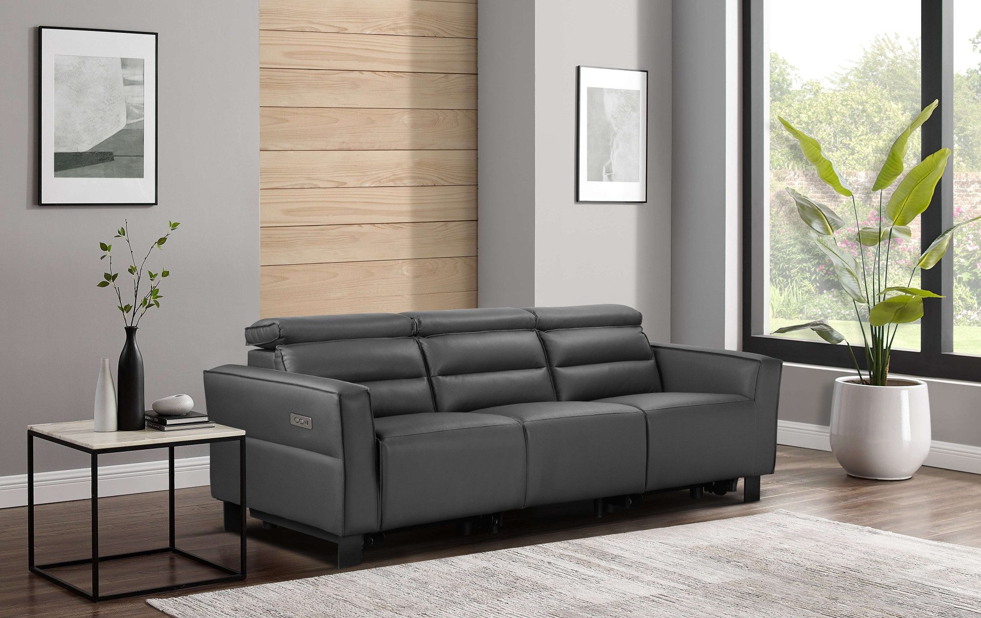 Places of Style 3-zitsbank Carpari, 224 cm, handmatige of elektrische relaxfunctie in 2 zitplaatsen