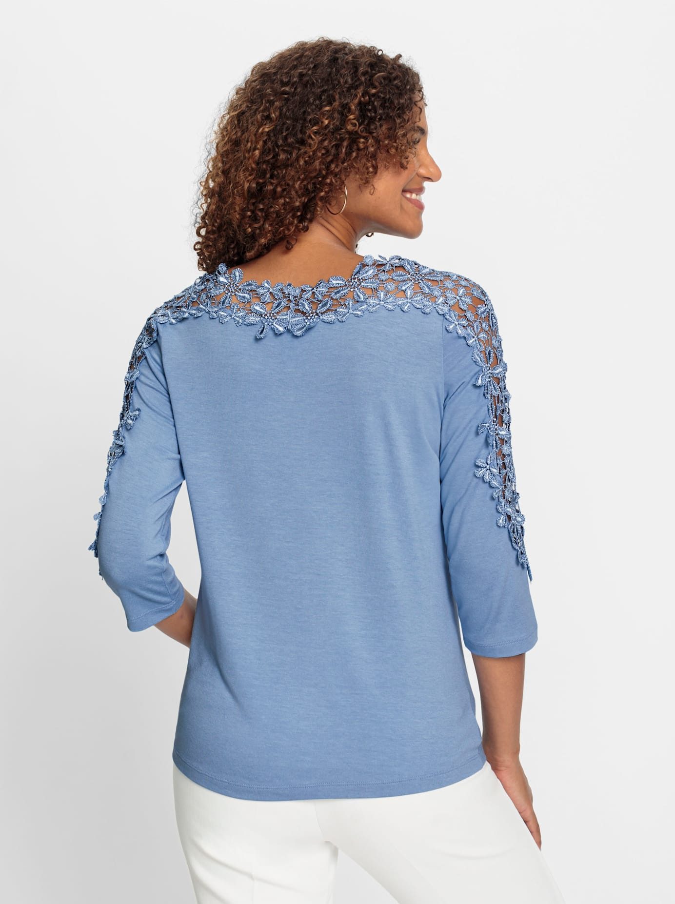 Lady Shirt met 3 4 mouwen Shirt (1-delig)