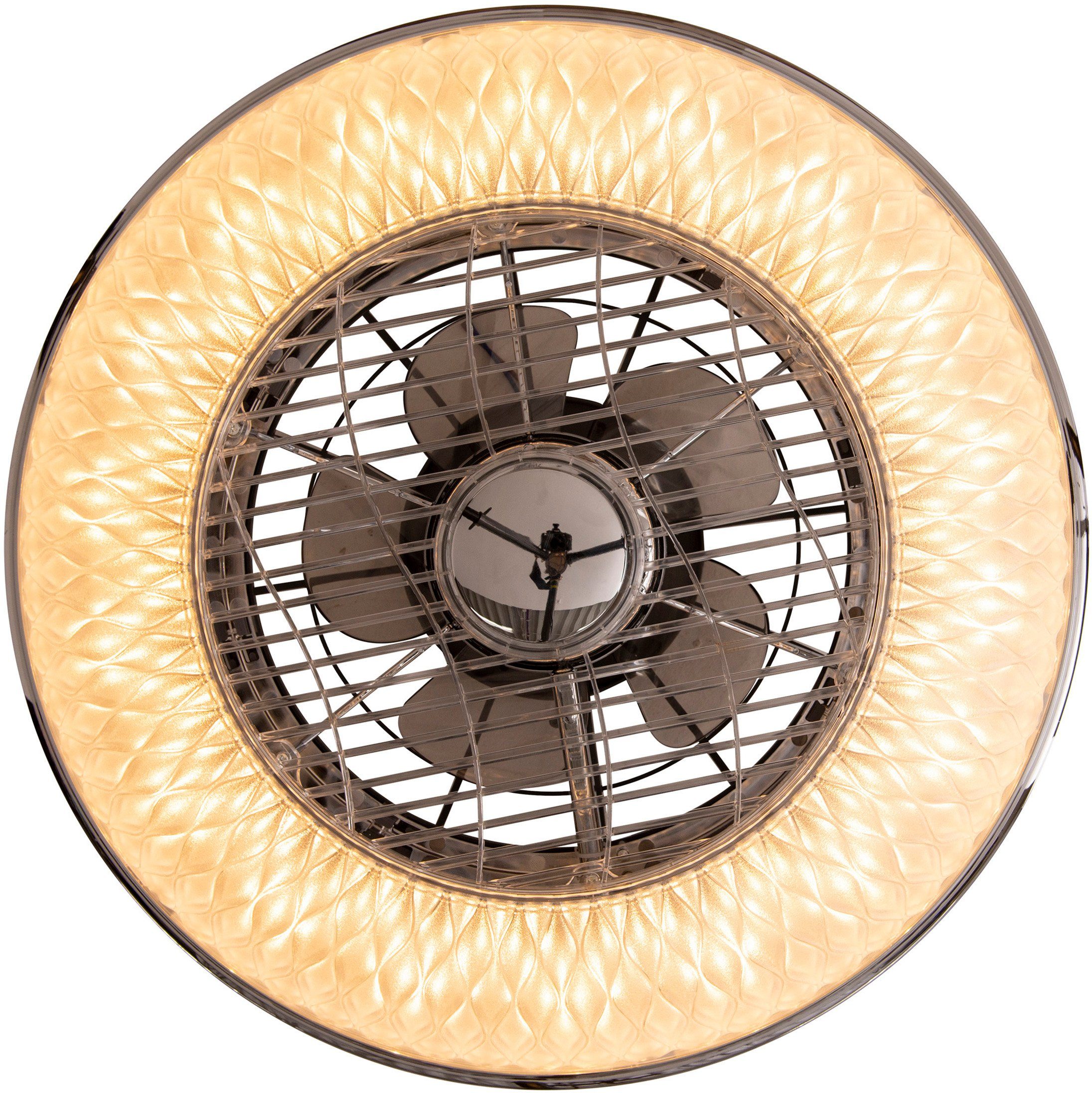 näve Led-plafondlamp Viento plafondventilator Plafondlamp, ventilator, CCT, dimbaar, afstandsbediening, batterijen (2 stuks)