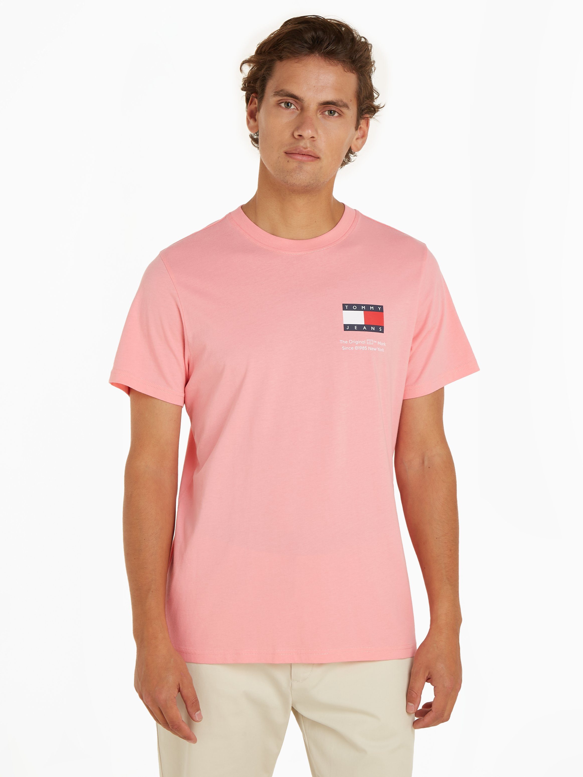 TOMMY JEANS T-shirt TJM SLIM ESSENTIAL FLAG TEE EXT