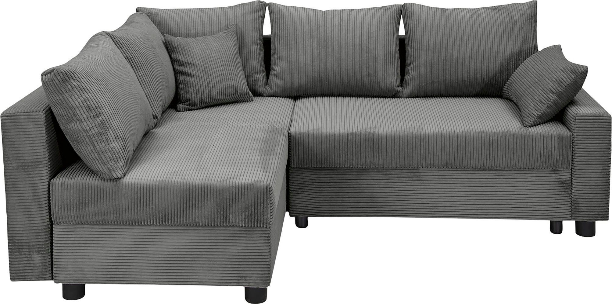 COLLECTION AB Hoekbank Parma L-vorm met slaapfunctie en bedlade, inclusief kussens, bonell-federkern