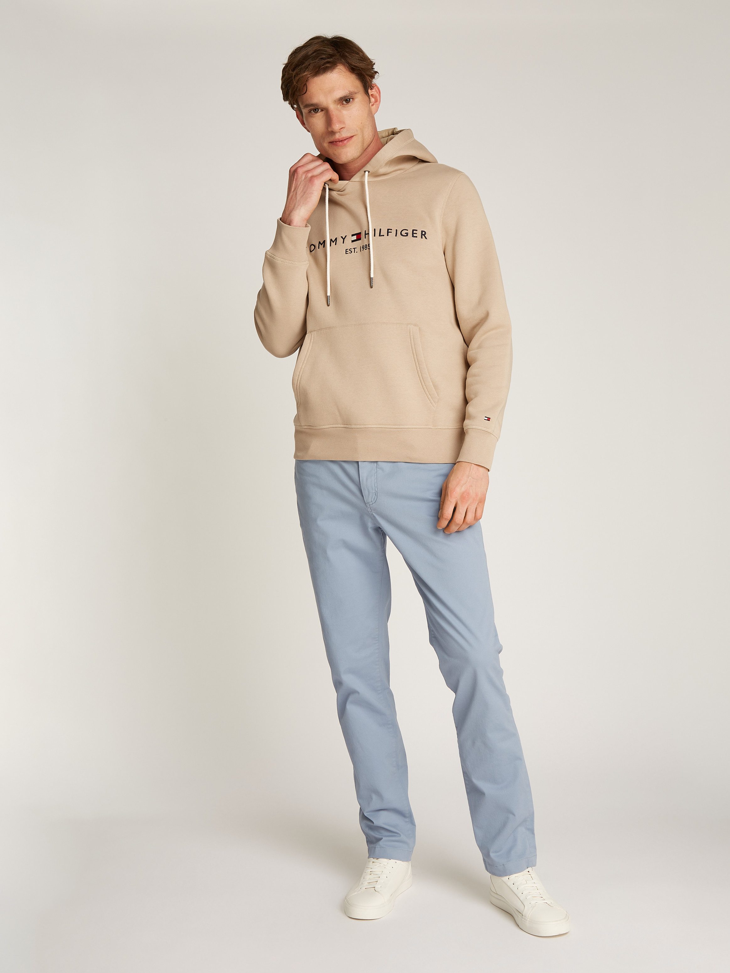Tommy Hilfiger Hoodie TOMMY LOGO HOODY met capuchon en kangoeroezak