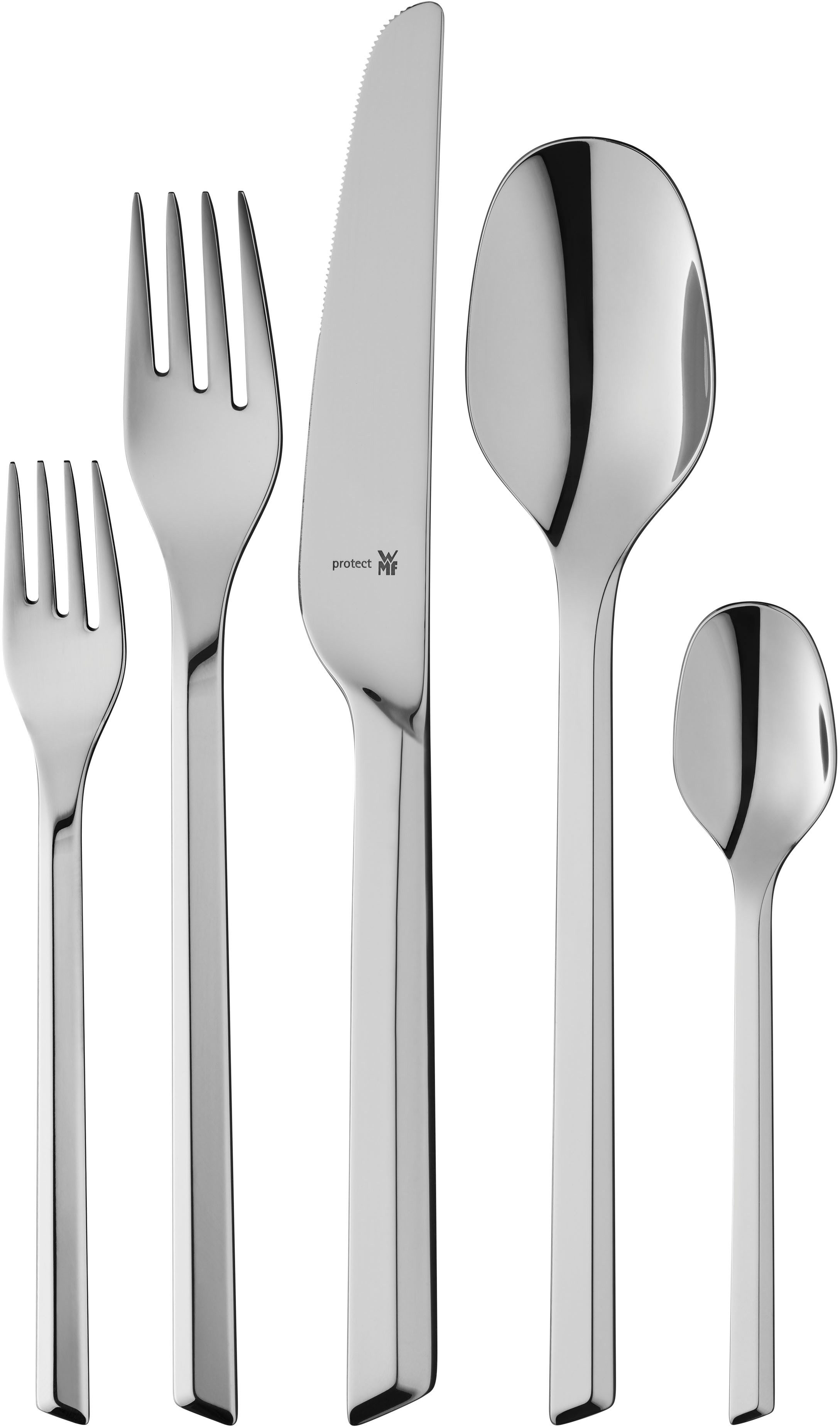 WMF Bestekset Kineo ergonomisch, cromargan protect (set) besteksets zilver(kleur)