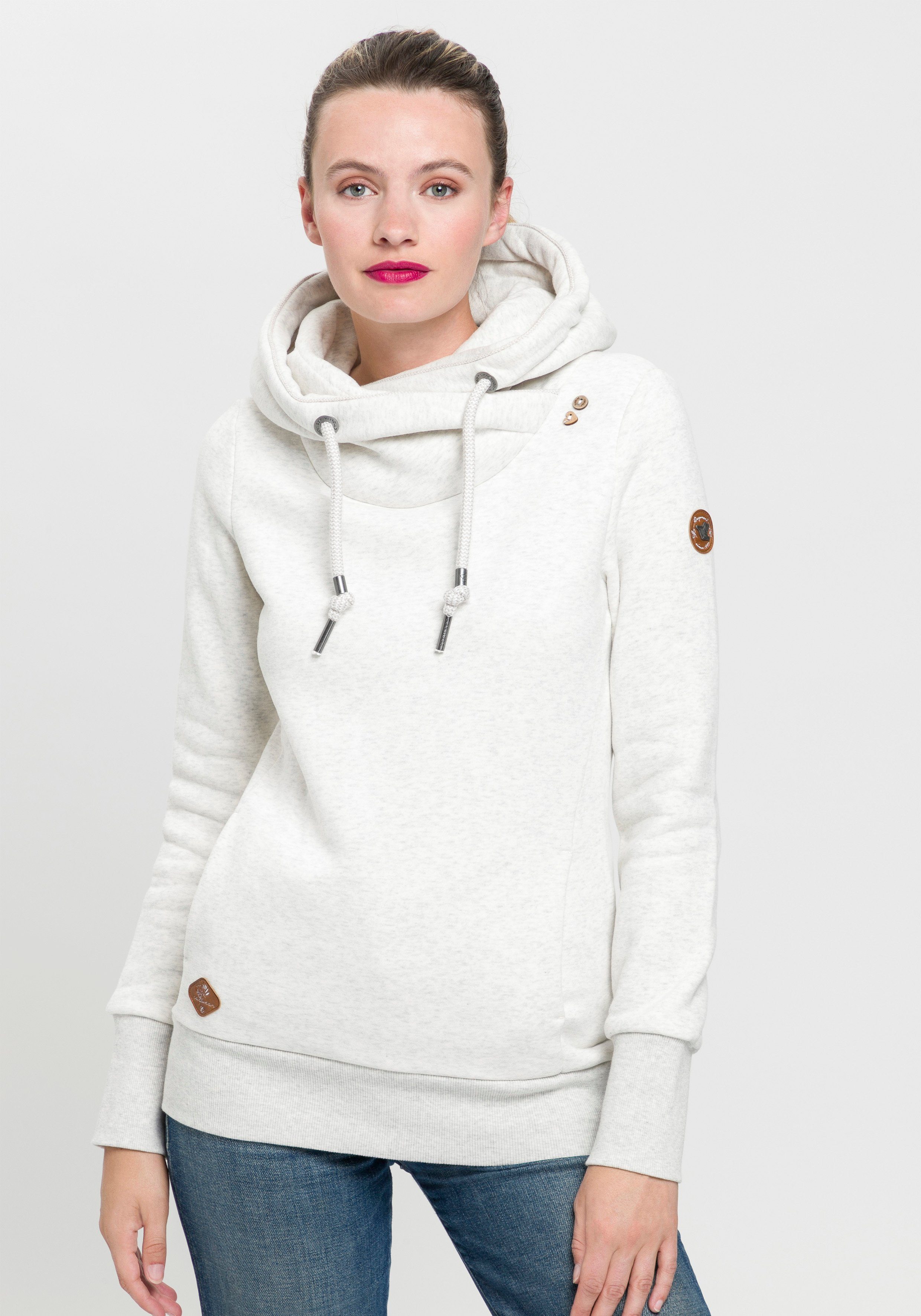 NU 20% KORTING: Ragwear Sweatshirt GRIPY BUTTON O met rustieke koordaccenten