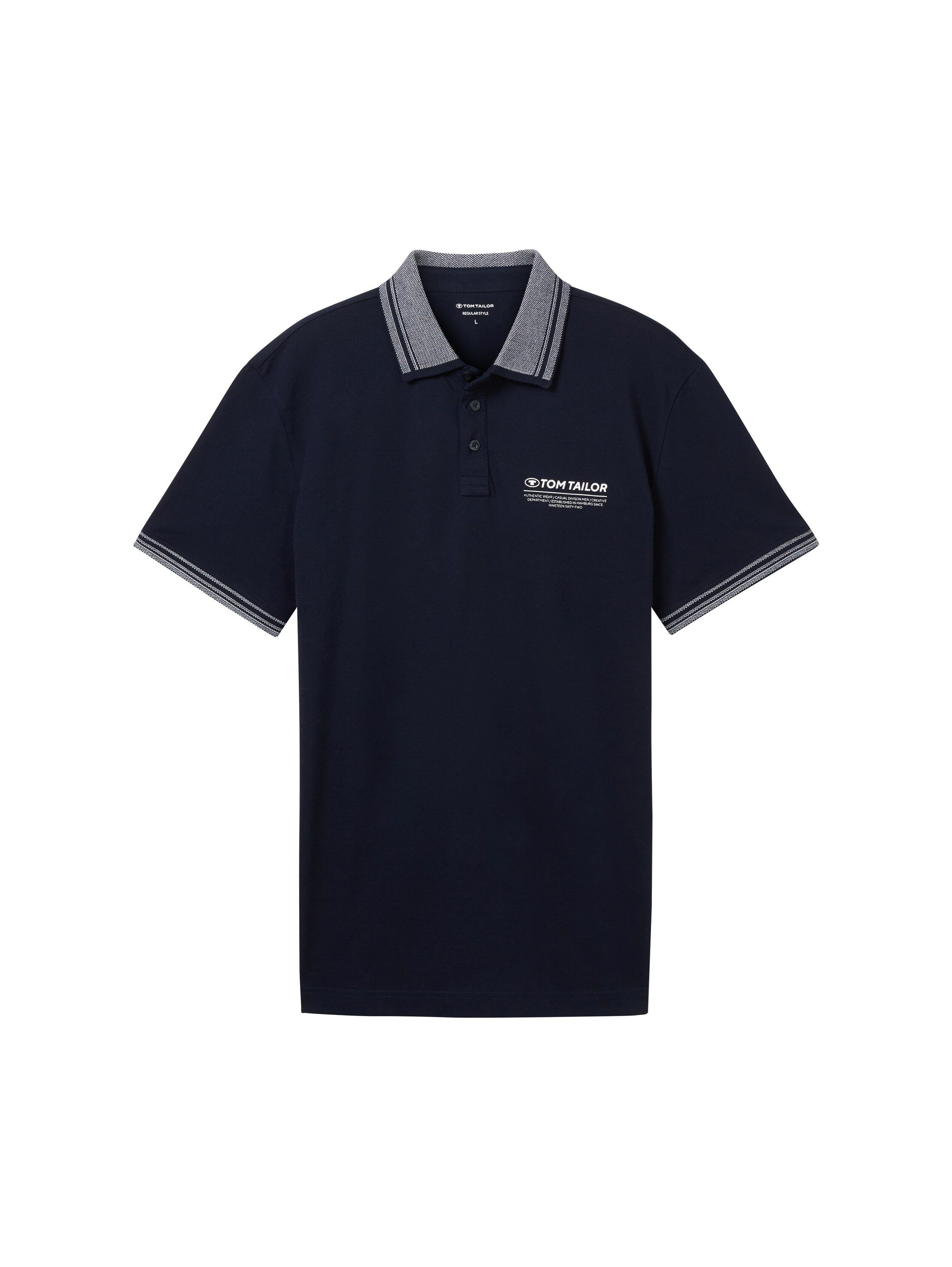 Tom Tailor Poloshirt met logo opschrift op borsthoogte