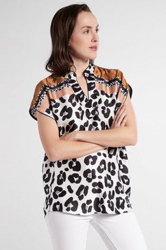 eterna blouse met korte mouwen 1863 by eterna - premium bruin