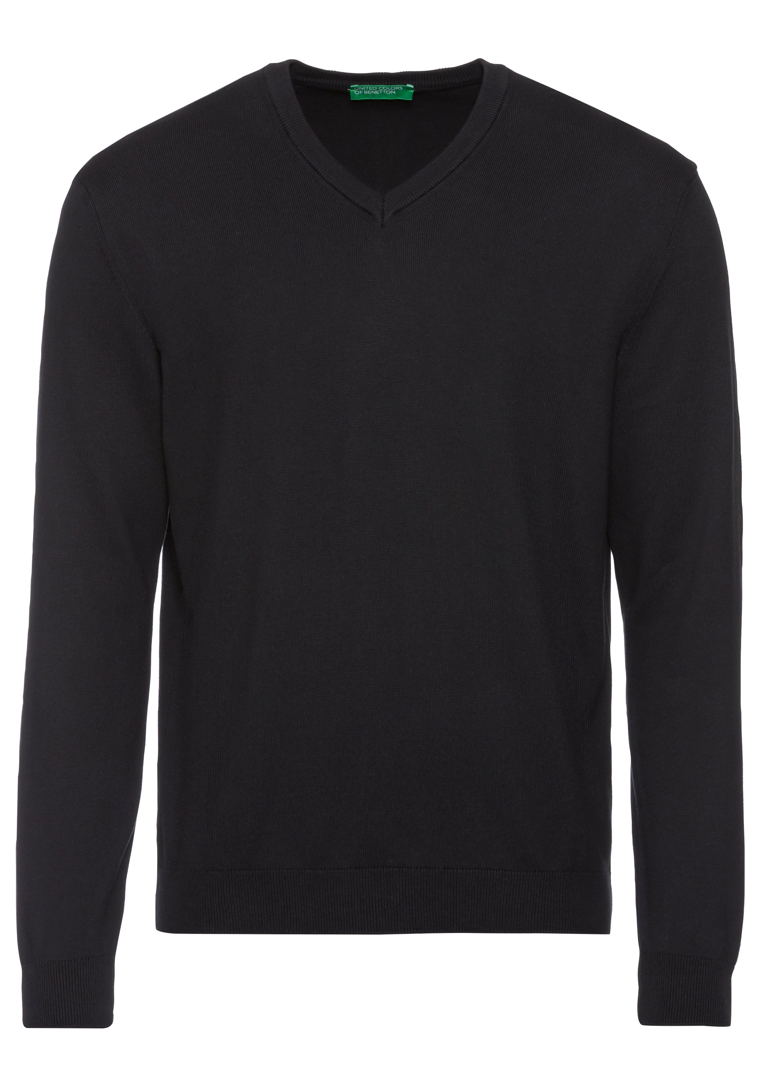 United Colors of Benetton Trui met V-hals met merklabel