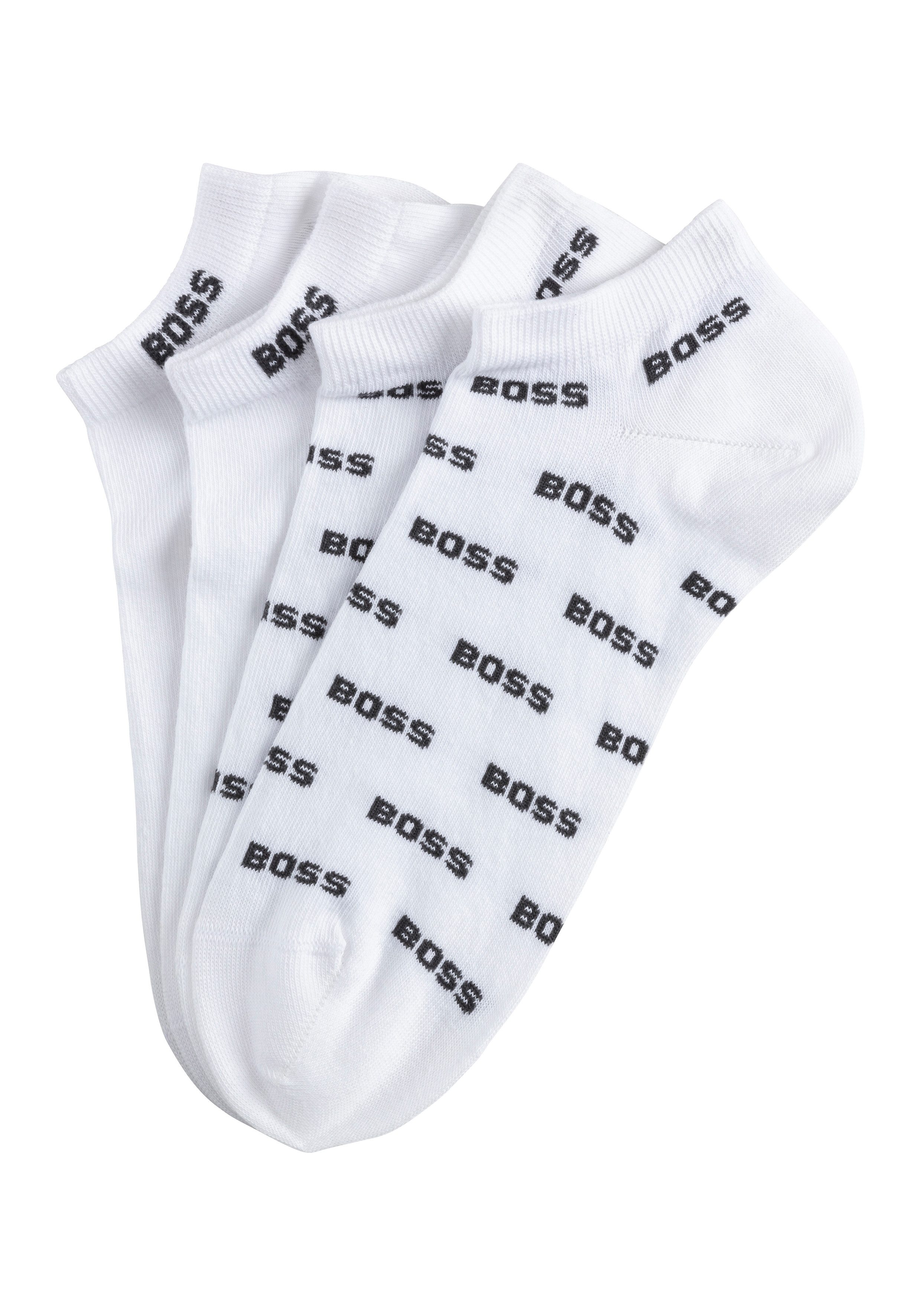 BOSS Vrijetijdssokken 2P AS Allover CC met logoborduursels (set, 2 stuks)