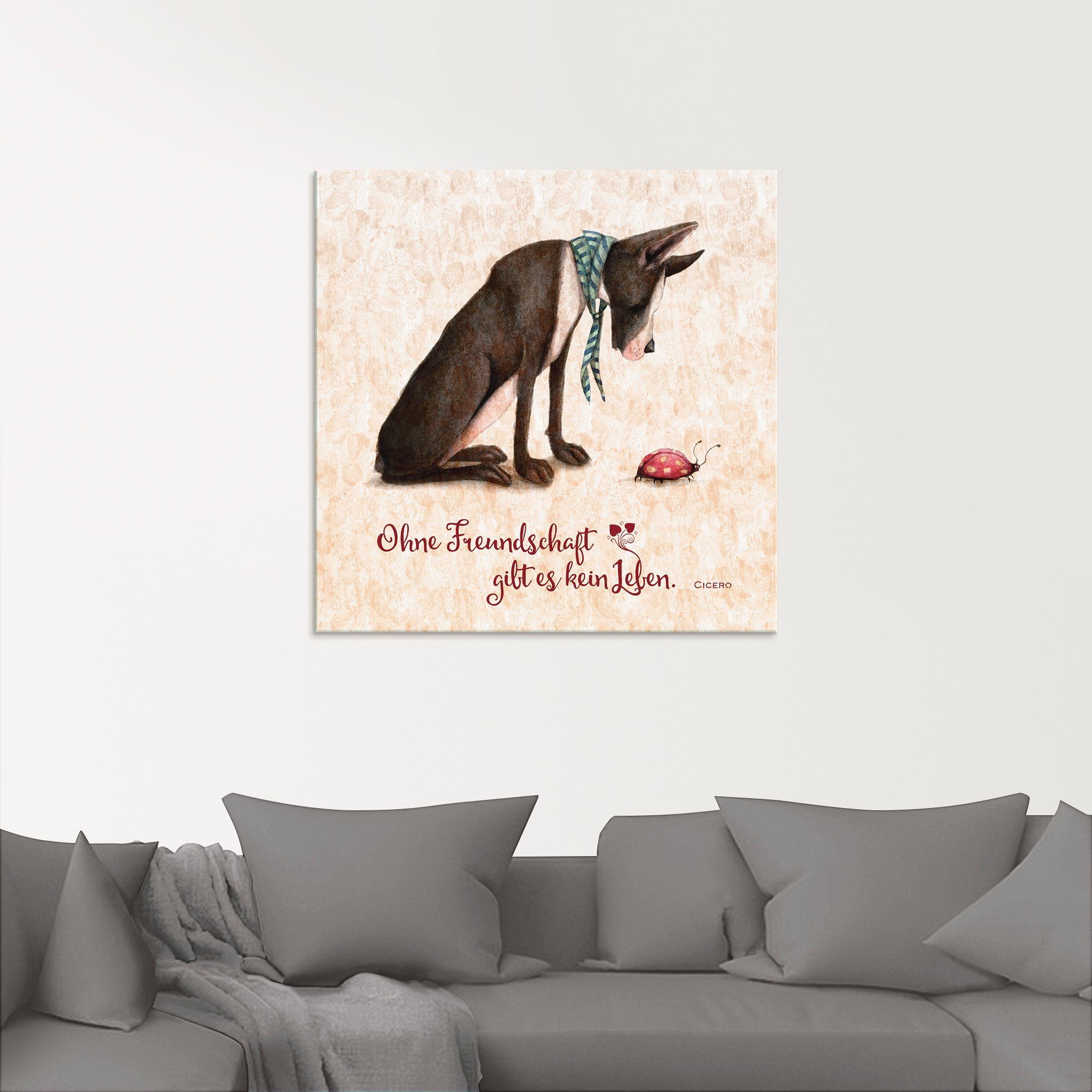 Artland Print op glas Levenswijsheid vriendschap