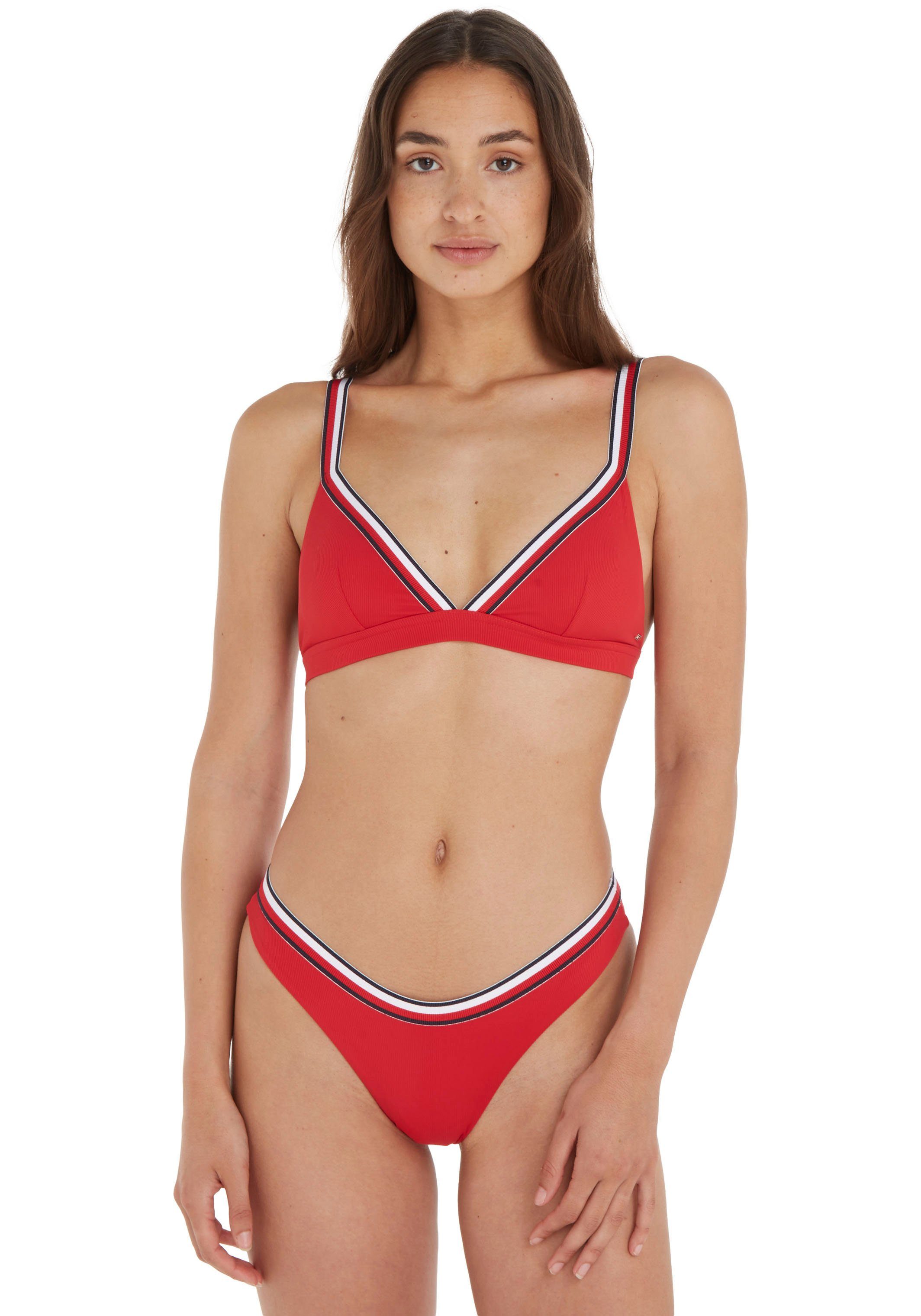 Tommy Hilfiger Swimwear Triangel-bikinitop TRIANGLE RP met ribstructuur