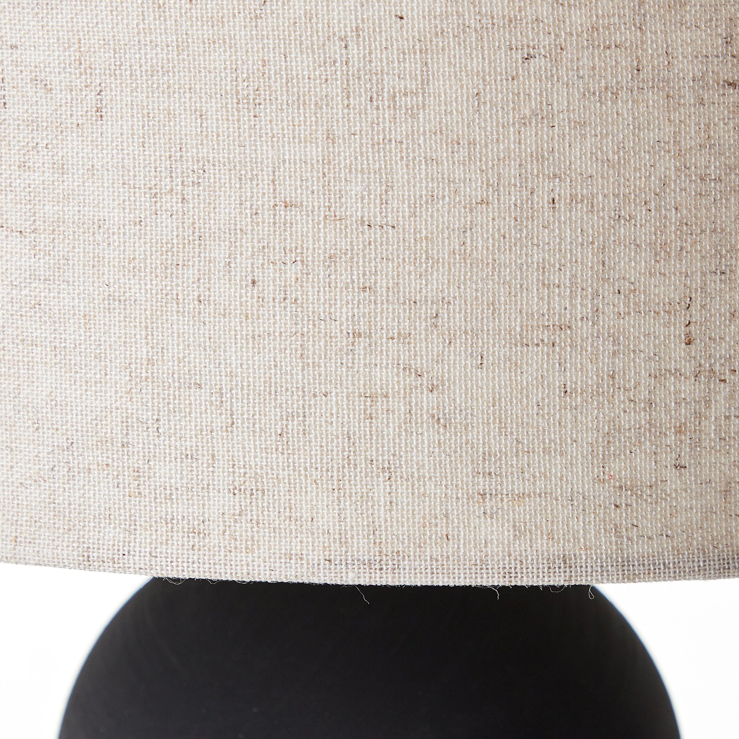 LeGer Home by Lena Gercke Tafellamp Malu max. 40w, linnen lampenkap, keramiek, hoogte: 37,5 cm, ø 22 cm (1 stuk)
