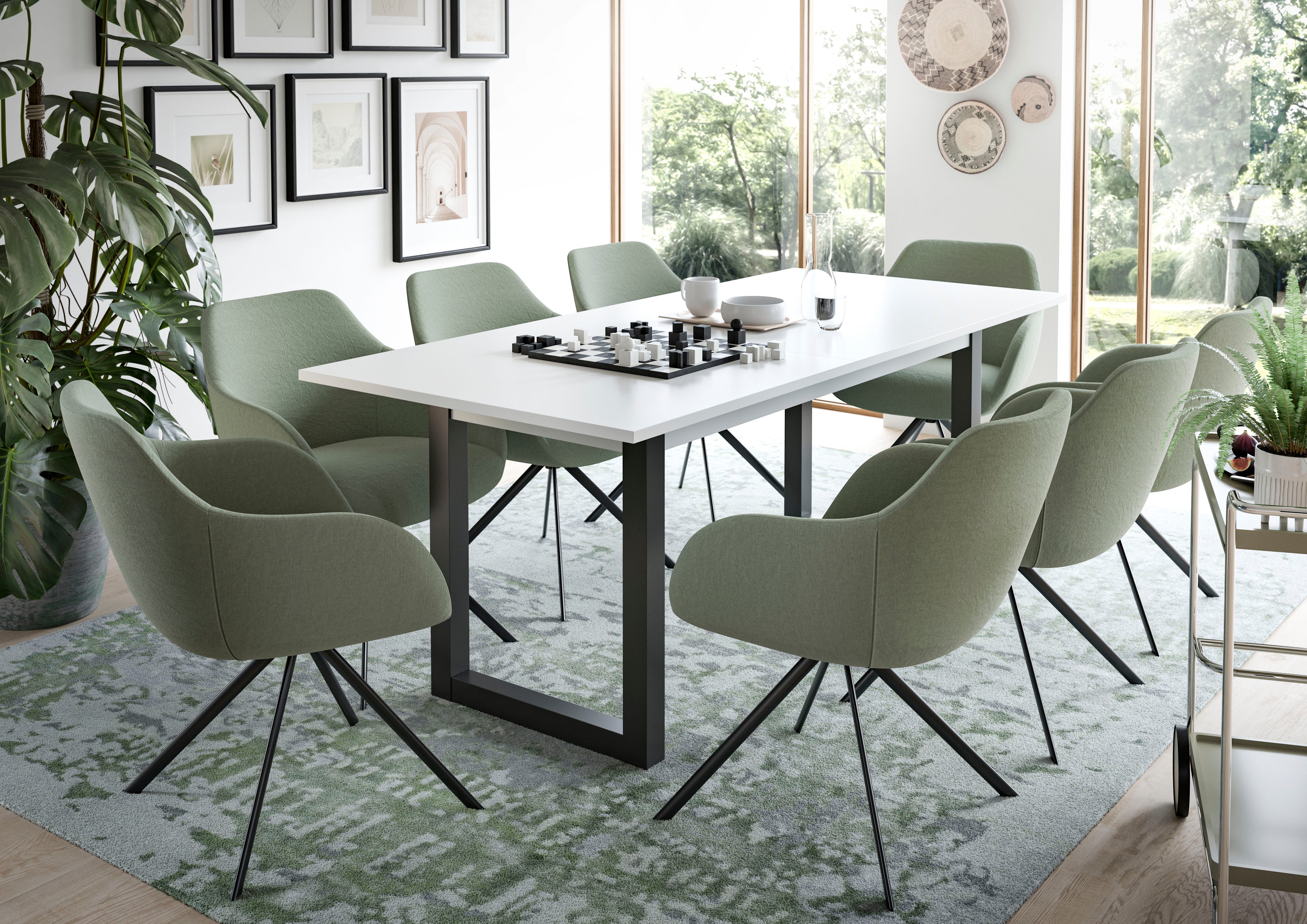 INOSIGN Eettafel Rail, uitschuifbaar 150 - 190 cm, inclusief 40 cm inlegplaat