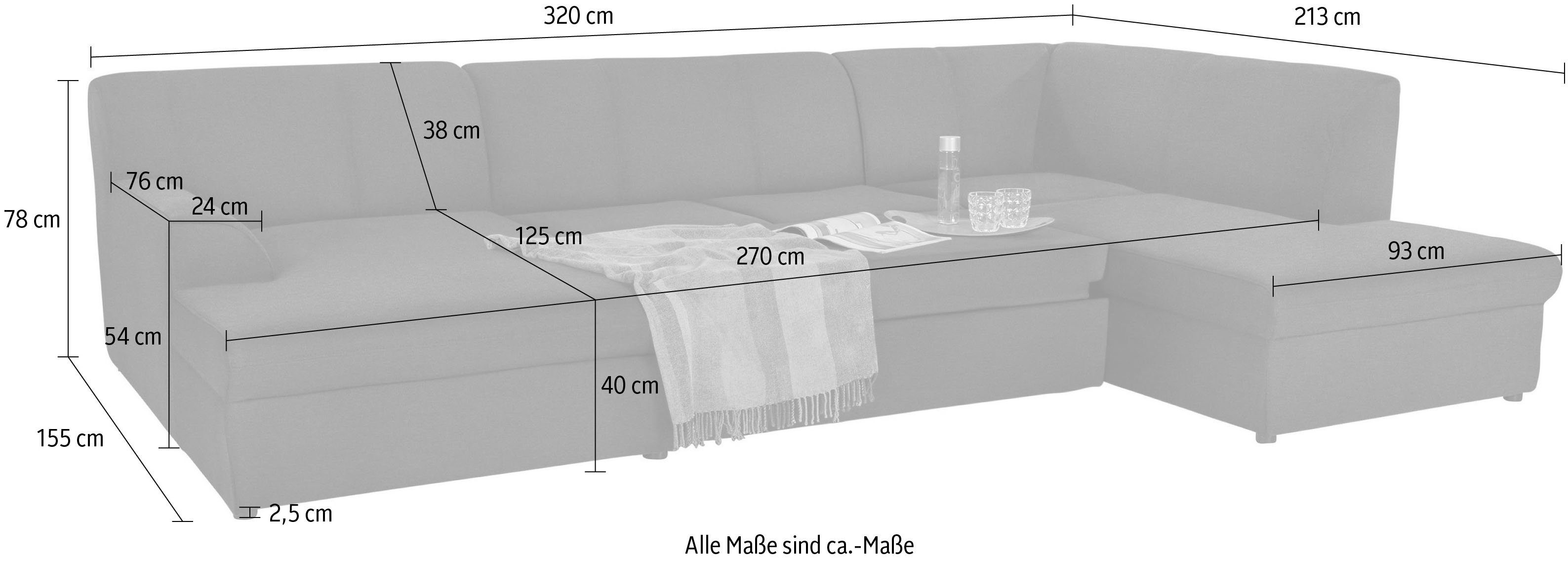 DOMO collection Zithoek Topper, elegant en tijdloos, comfortabel, U-vorm