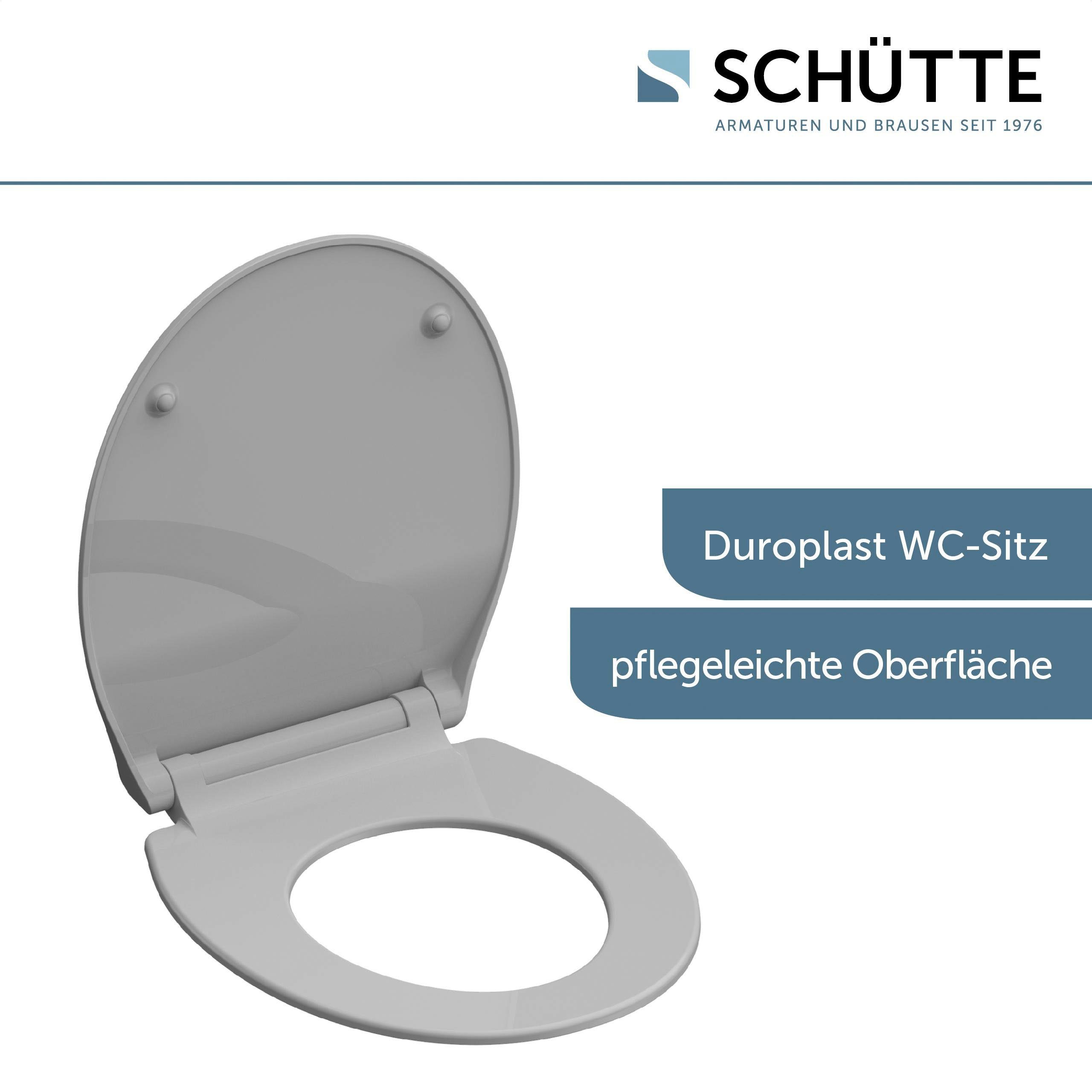 Schütte Toiletzitting SLIM Duroplast, softclosemechanisme, snelsluiting, bijzonder plat model