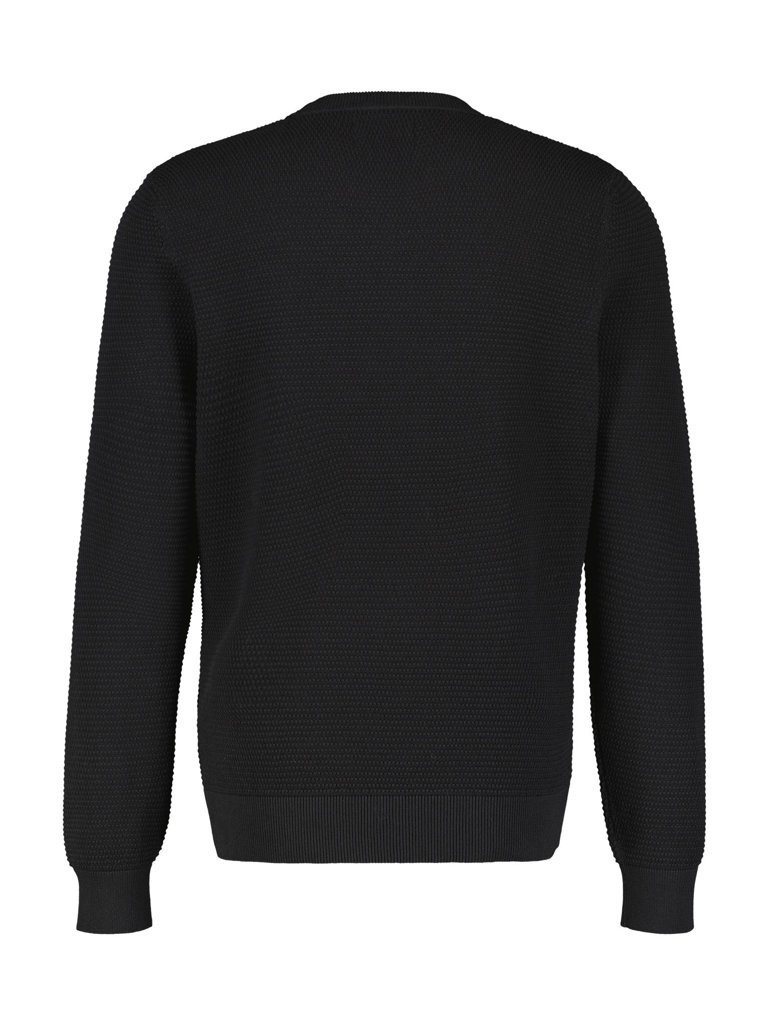 Lerros Trui met ronde hals met geborduurd logo