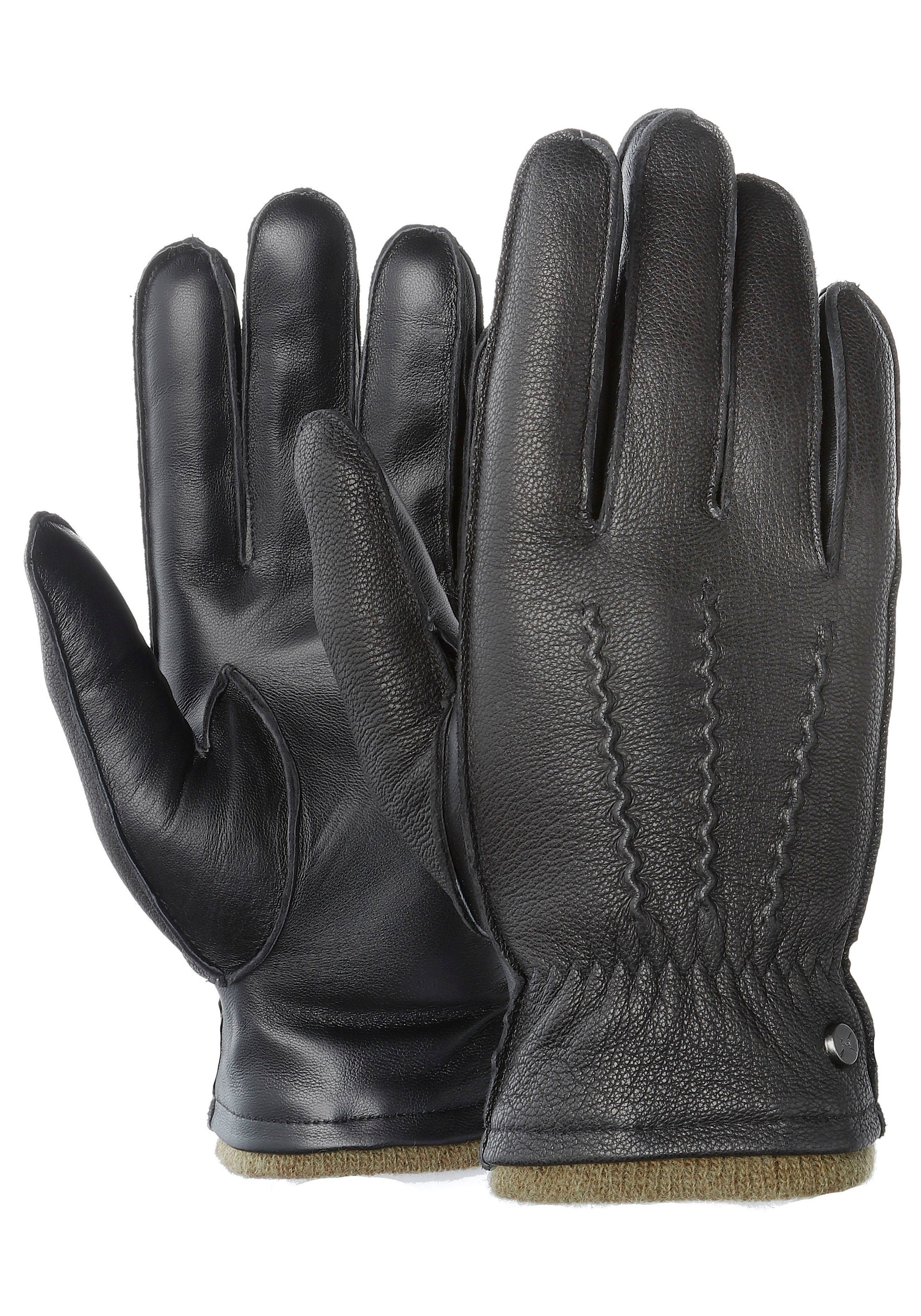 PEARLWOOD Leren handschoenen Miles Touchscreen bewezen - 10 vingersysteem
