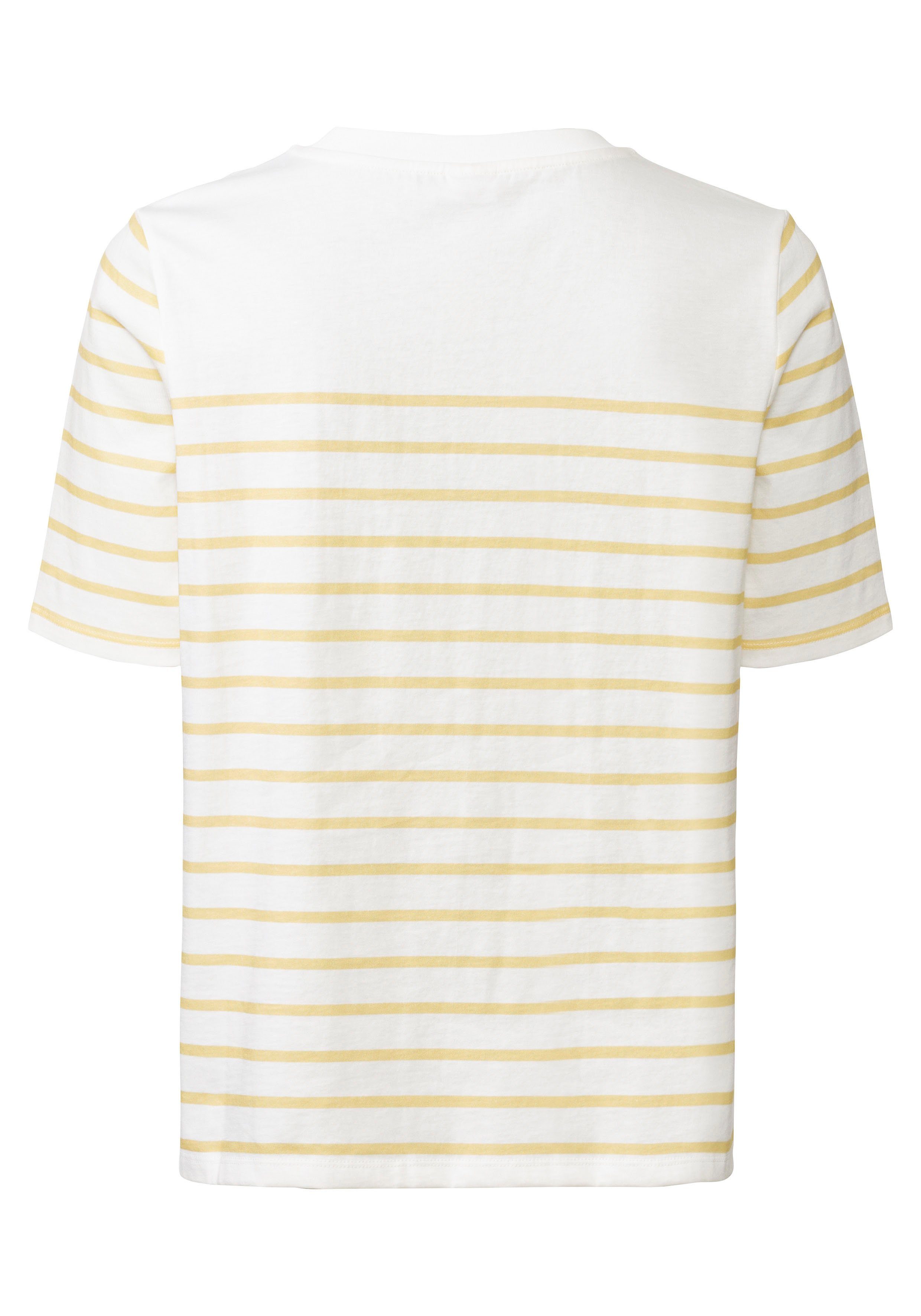Lascana T-shirt met strepen, katoenen shirt met korte mouwen, slanke look, basic