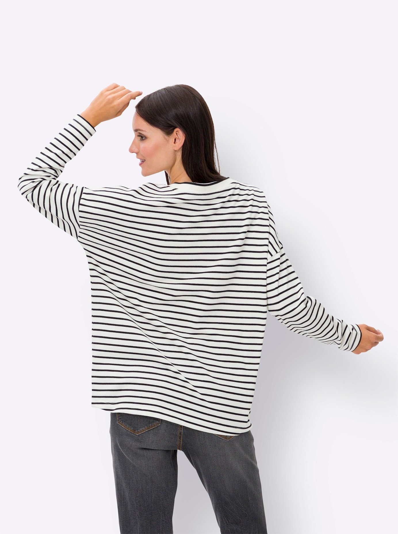 heine Shirt met lange mouwen Gestreept shirt (1-delig)