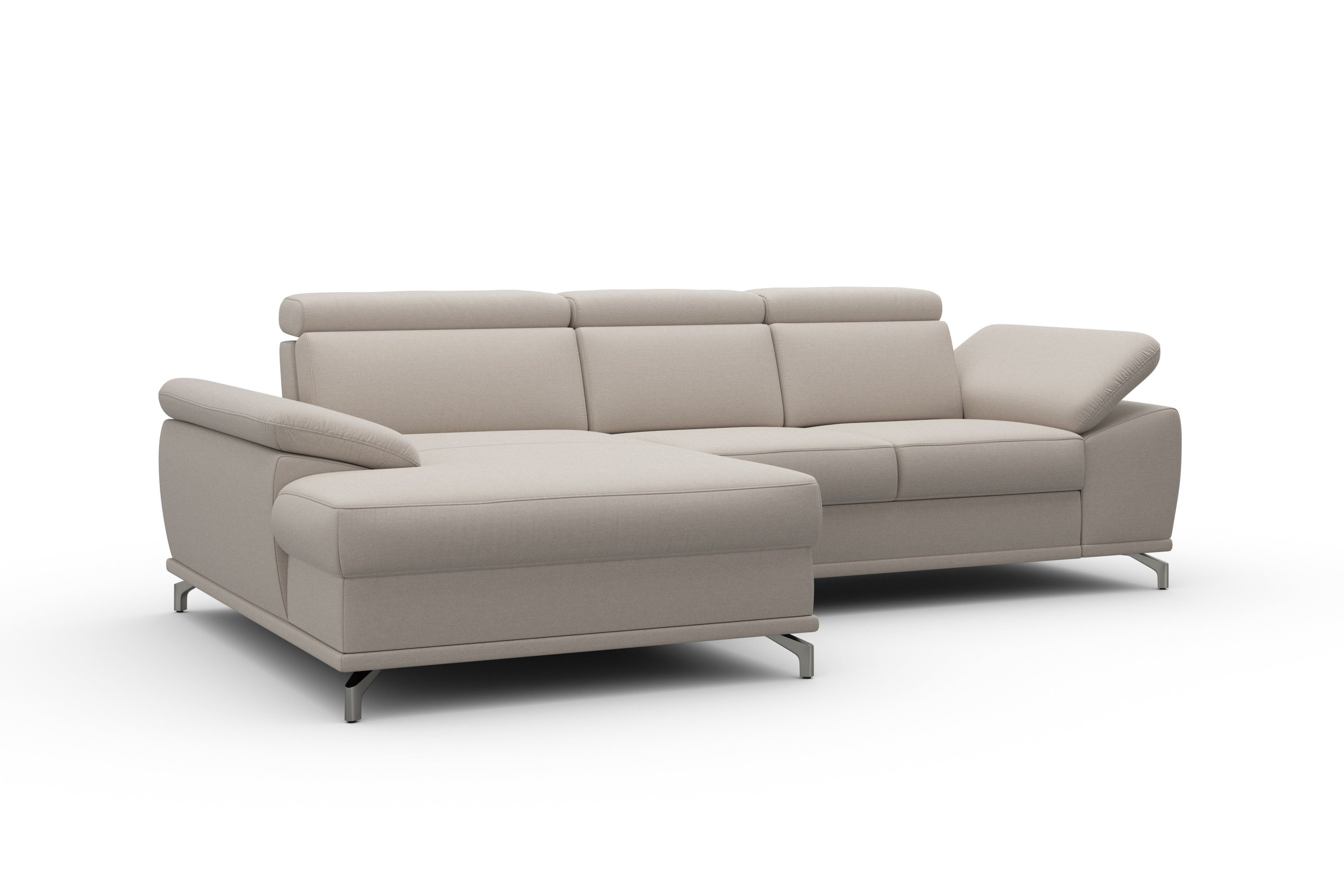 sit&more Hoekbank Cabrio L-vorm, met zitdiepteverstelling, arm- en hoofdsteunverstelling