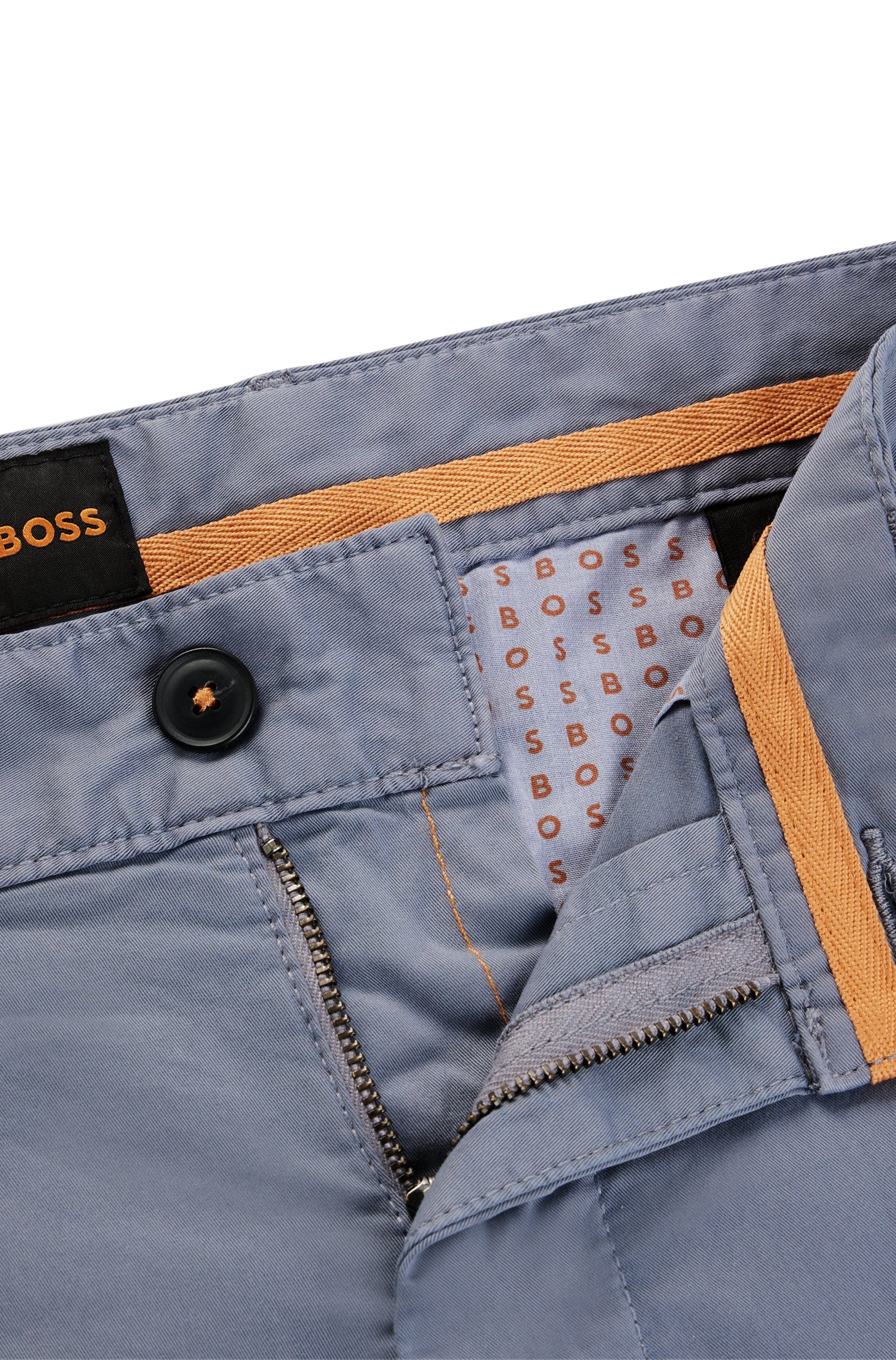 Boss Orange Chino slim-Shorts met contrastdetails