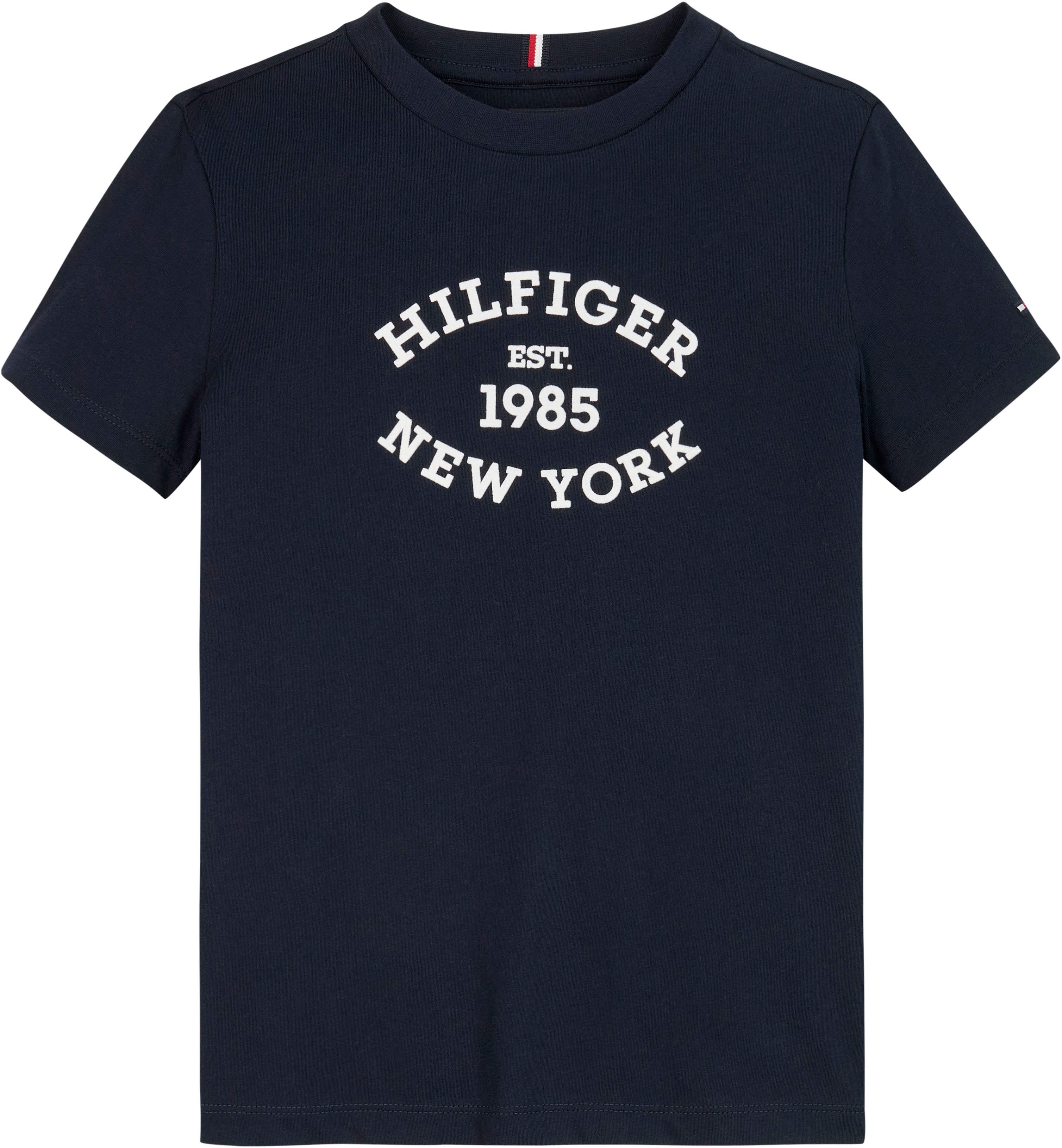 Tommy Hilfiger Shirt met ronde hals MONOTYPE FLOCK REGULAR TEE SS