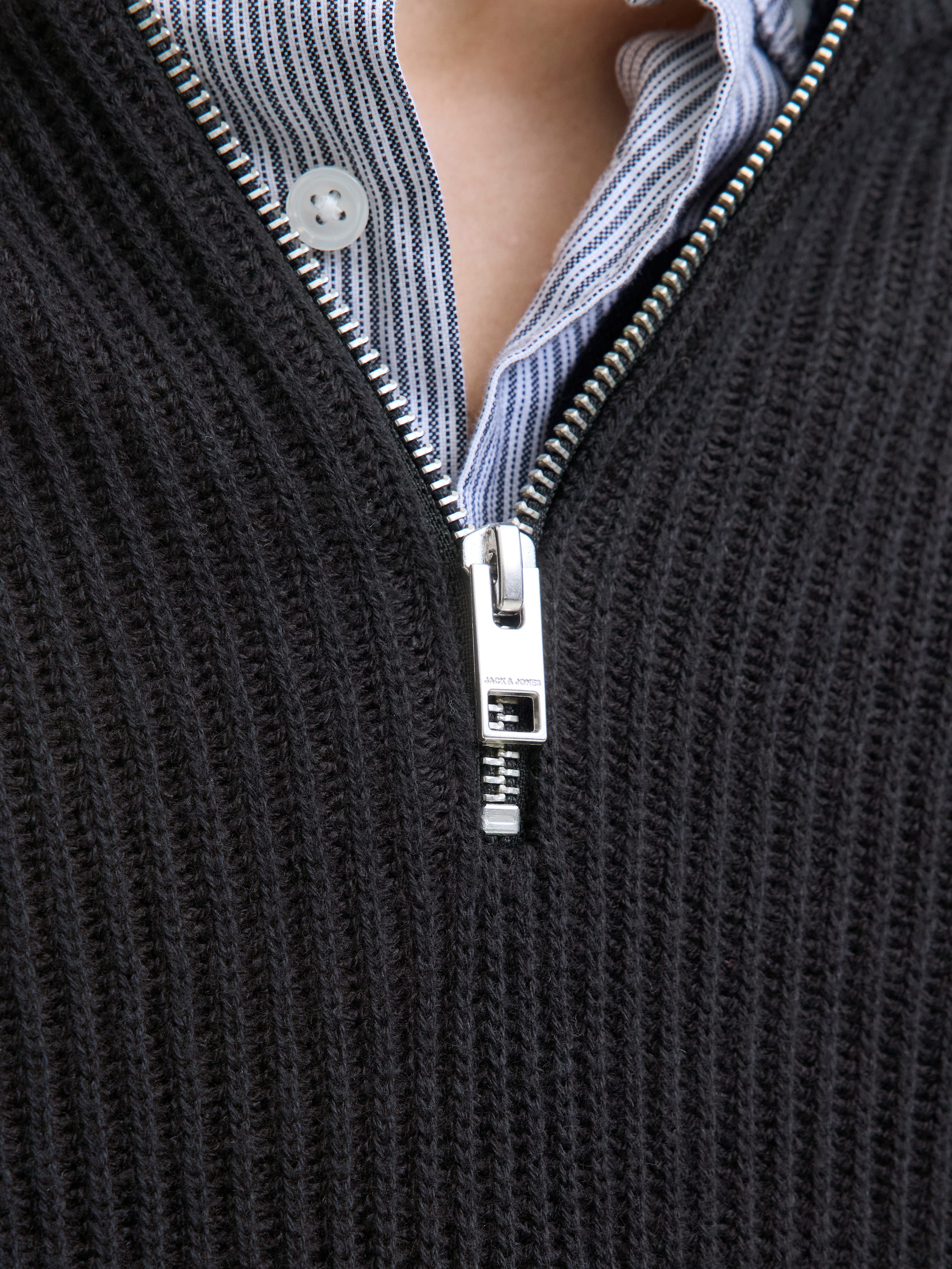 Jack & Jones PlusSize Schipperstrui JJPANNEL KNIT HALF ZIP AW25 PLS
