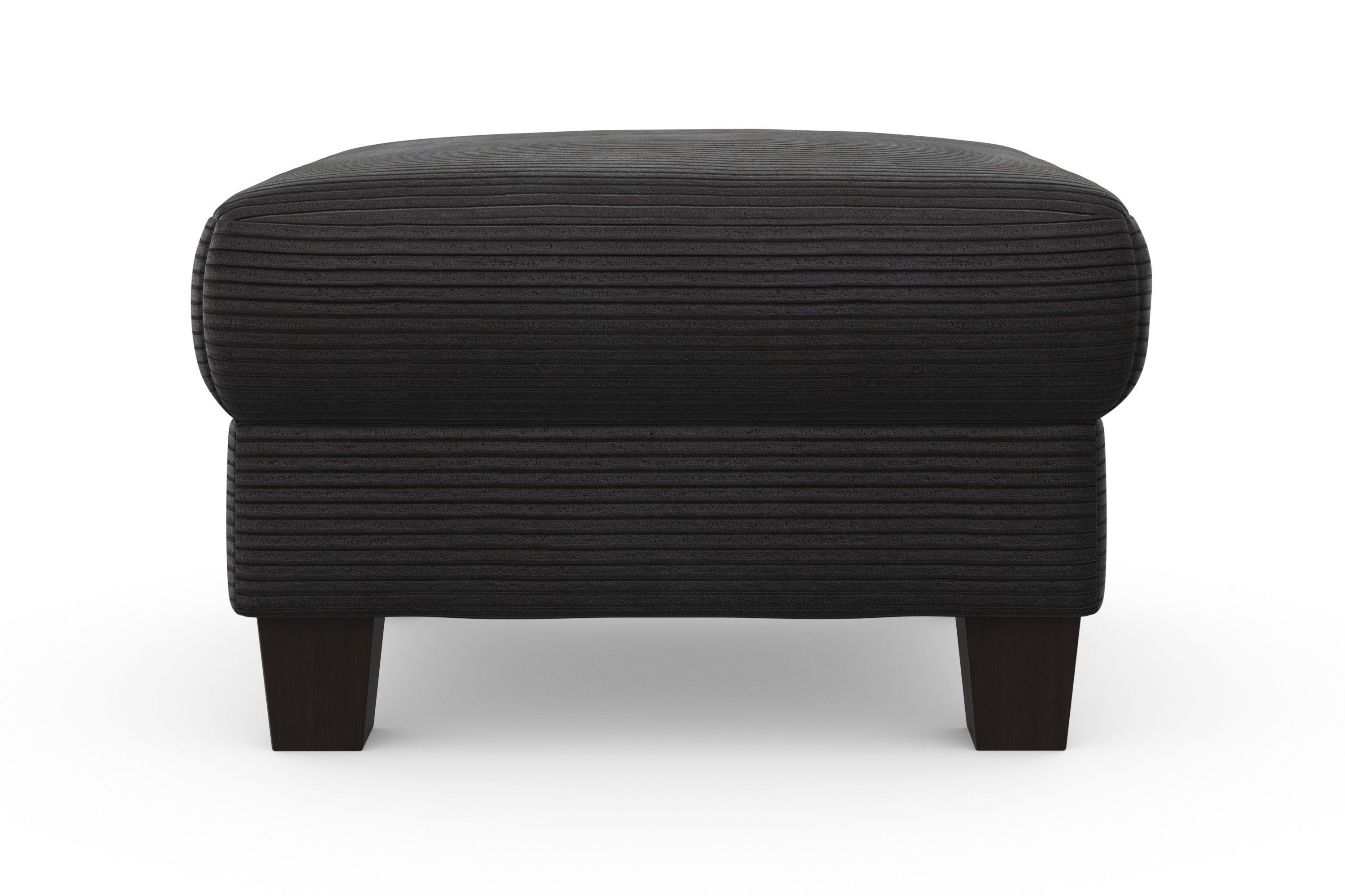 Home affaire Hocker Summer met bergruimte, cord-bekleding, wengékleurige houten poten