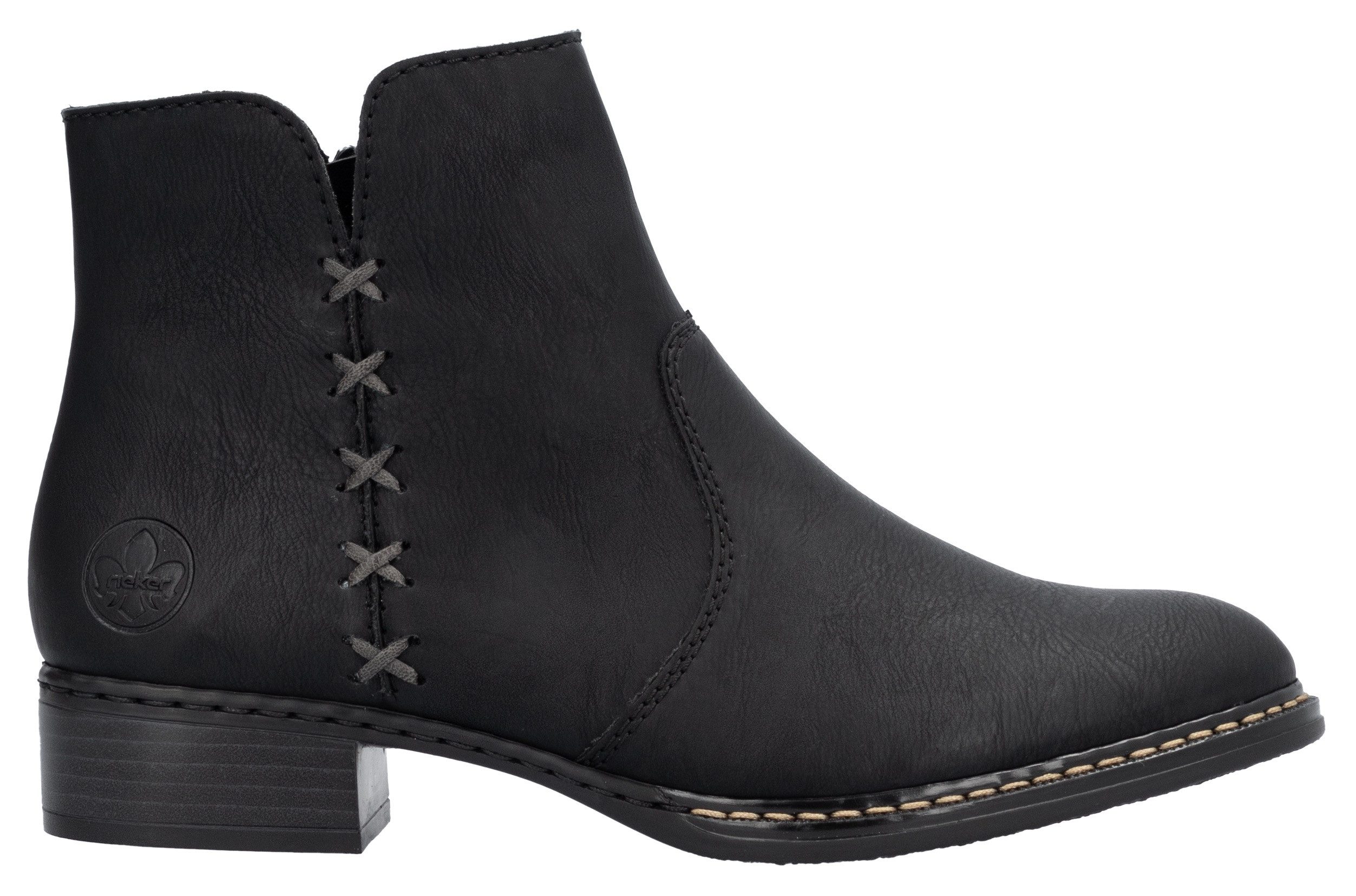 Rieker Laarsjes , ritssluiting-enkellaars, ankleboots met blokhak