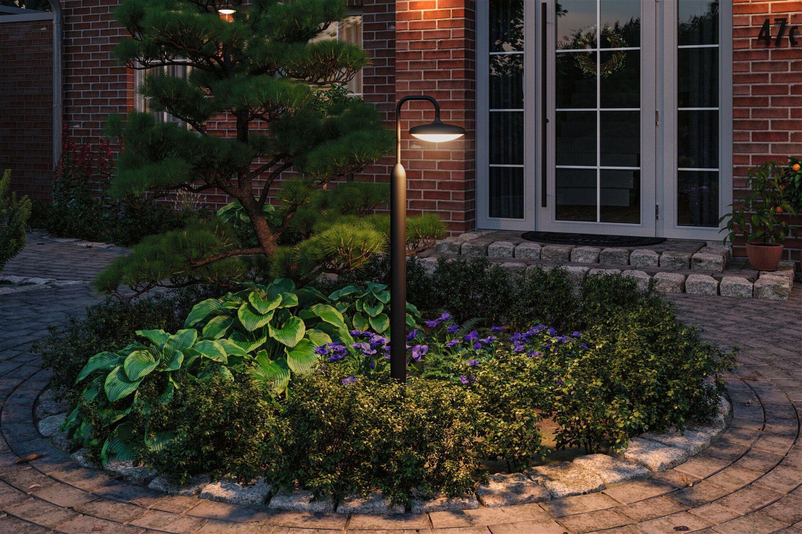 Paulmann Led-bolderlamp Nostro IP44 rond 1.135mm 3000K 10W 900lm 230V Antraciet Aluminium (1 stuk)