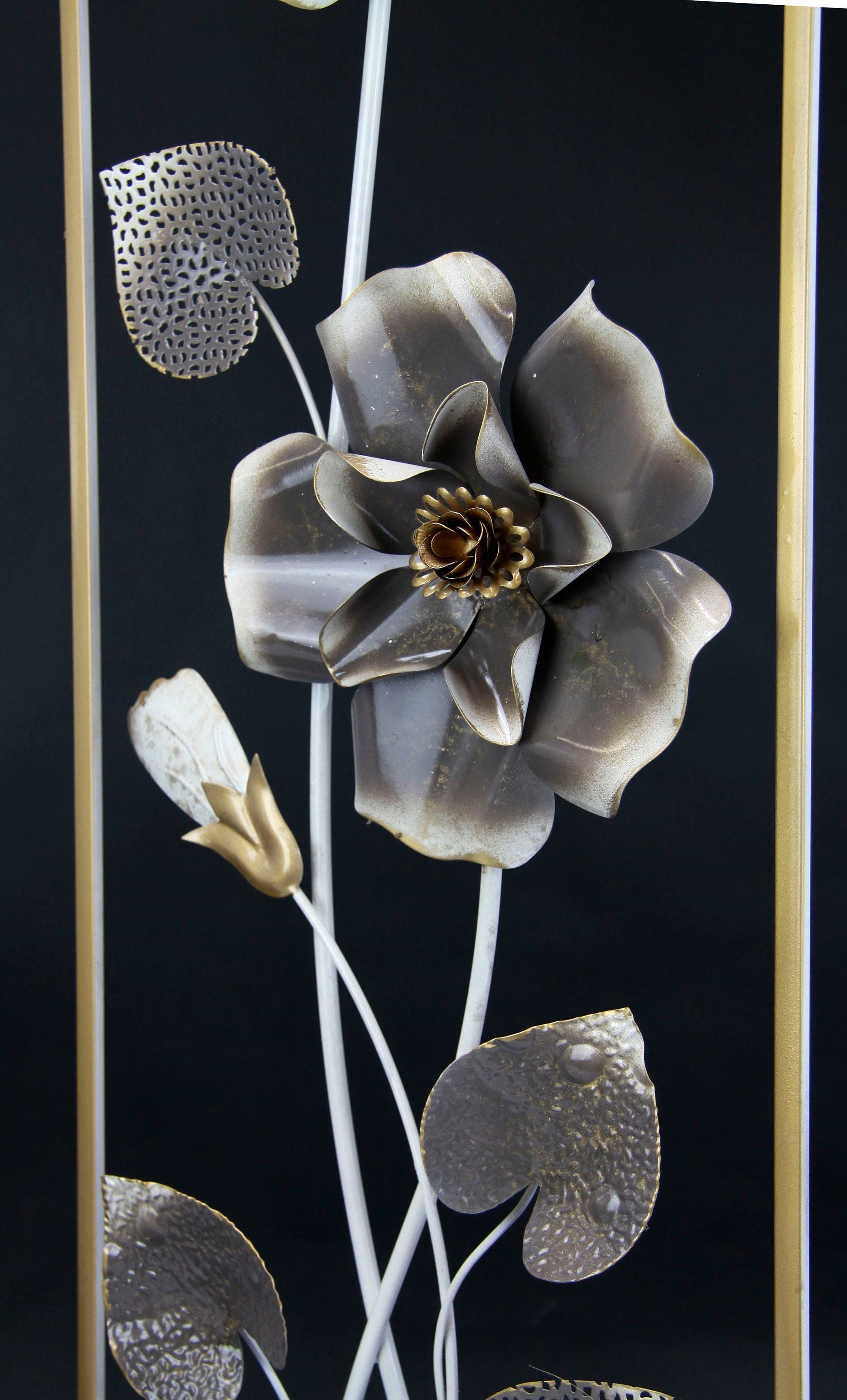 I.GE.A. Artprint Metalen artprint bloemen Wanddecoratie, metaal, wandsculptuur