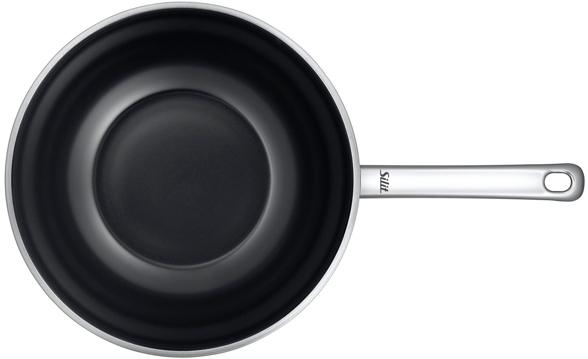 Silit Wok Wuhan wokpan inductie Ø 28 cm ideaal voor scherp aanbraden, geschikt voor alle soorten fornuizen (1-delig)