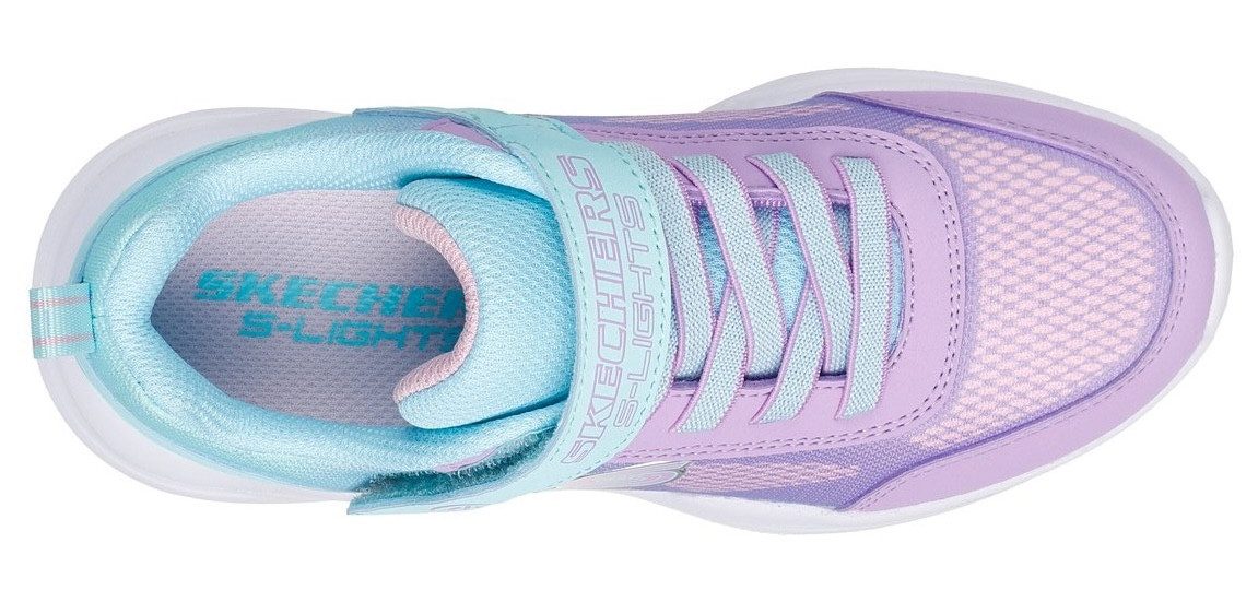 Skechers Sneakers SKECHERS SOLA GLOW LIGHTS , slip-on sneaker, blink-, klittenbandsluiting, maat sjabloon om te downloaden