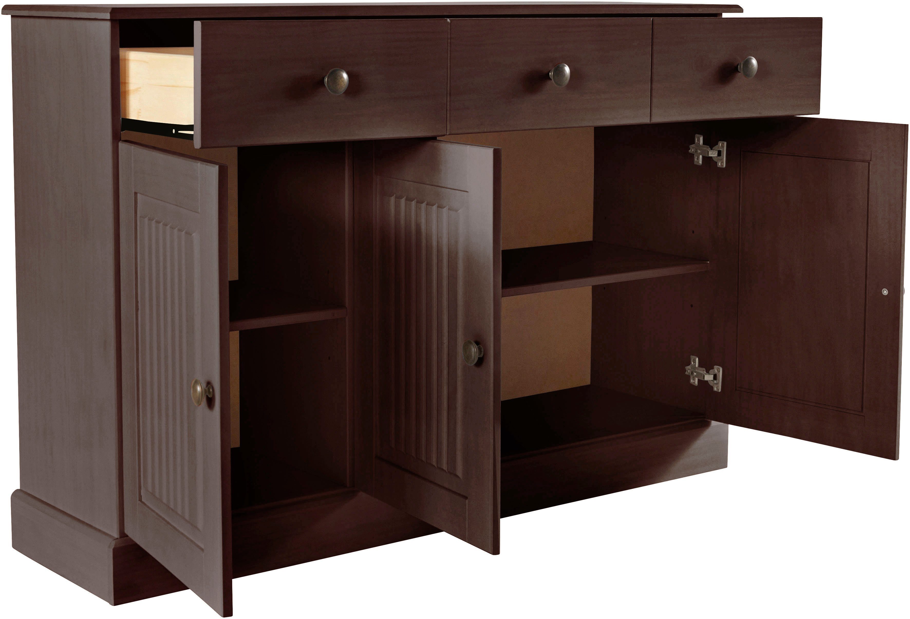Home affaire Dressoir Liotta Commode met 2 lades en 2 verstelbare planken