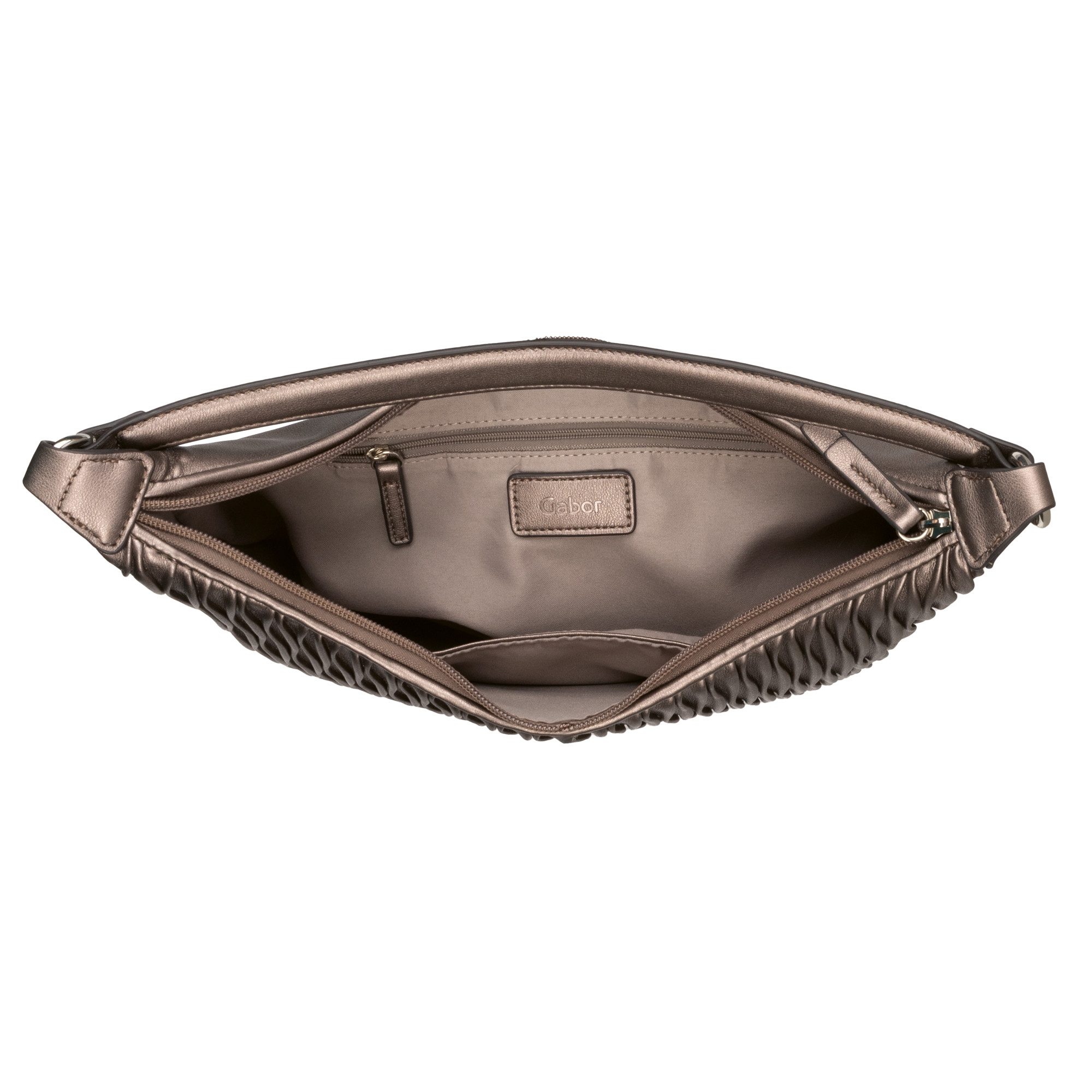 Gabor Hobo-tas Dyana van zacht materiaal zorgvuldig in golvende look gesmokt