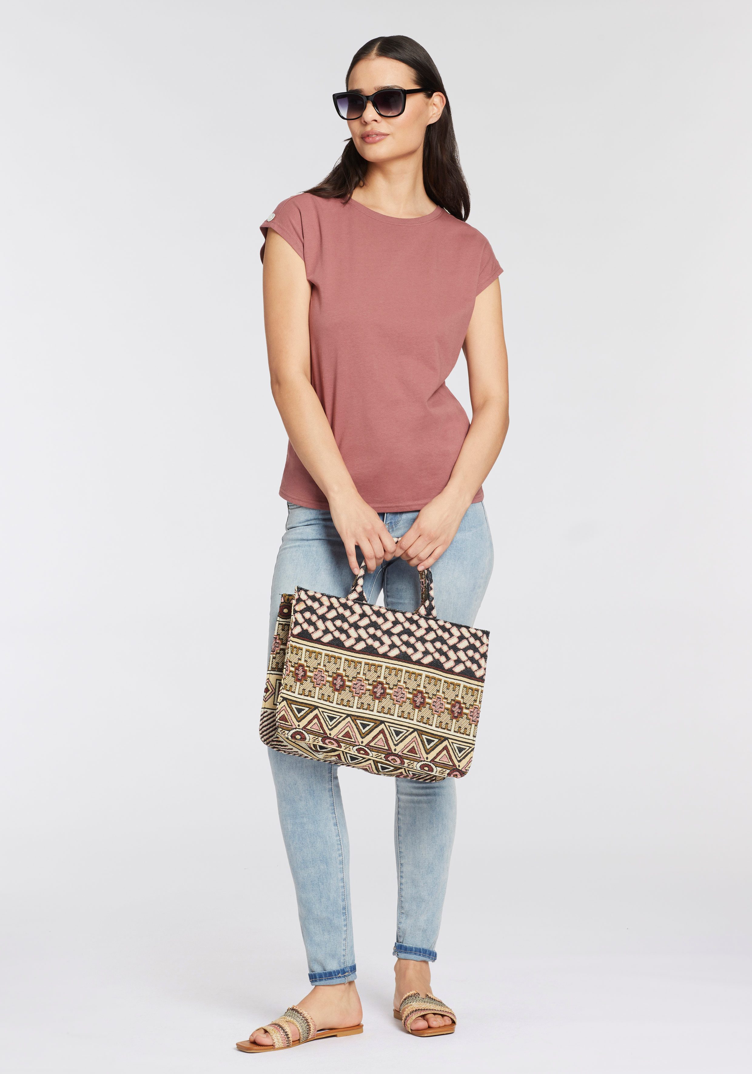 Laura Scott T-shirt met decoratieve knopen