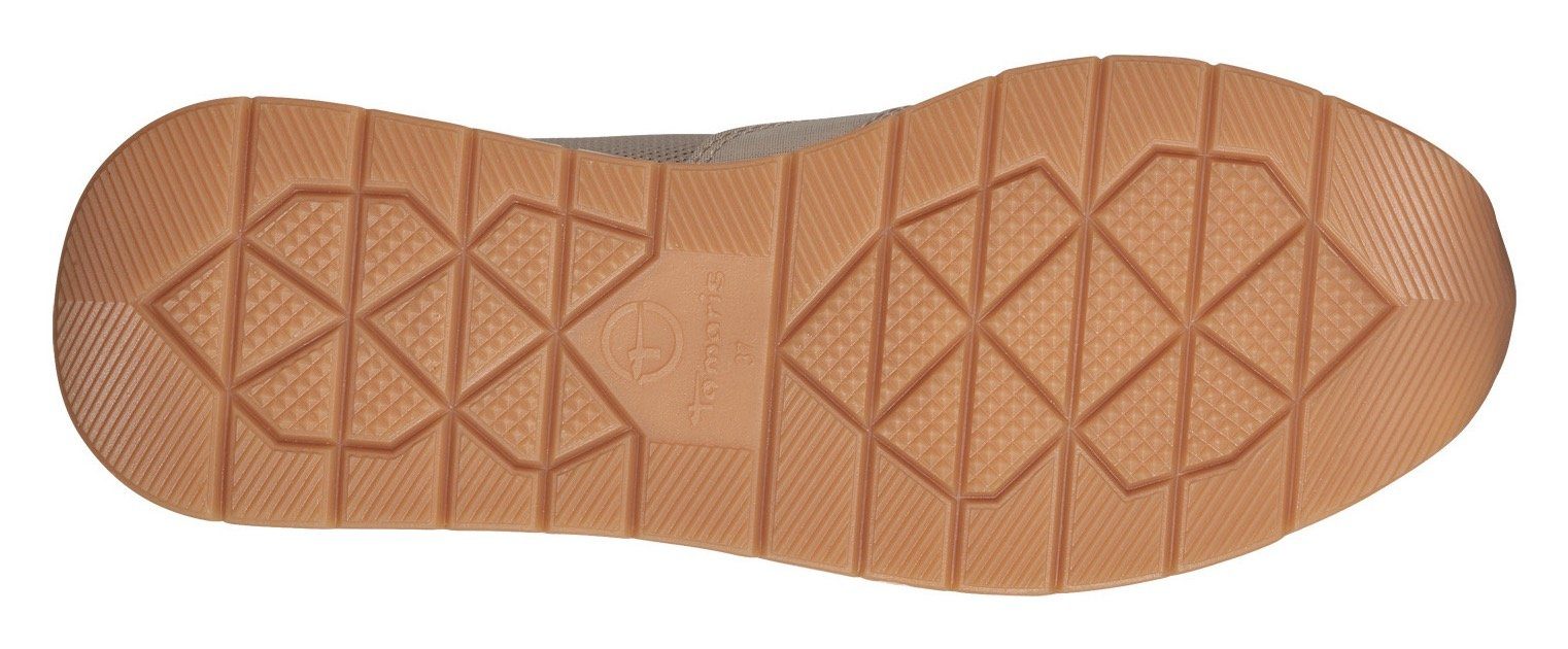 Tamaris Sneakers met sleehak Almina , vrijetijdsschoen, lage schoen, veterschoen in smalle vorm