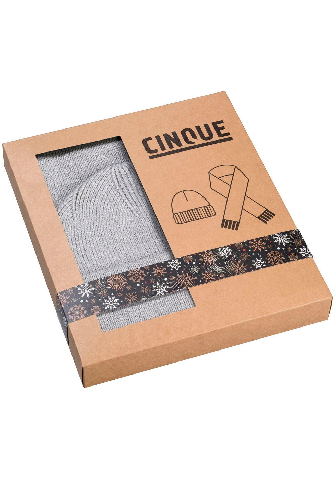Cinque Gebreide sjaal Muts & sjaal in geschenkdoos, kerstcadeau (set, 2 stuks)