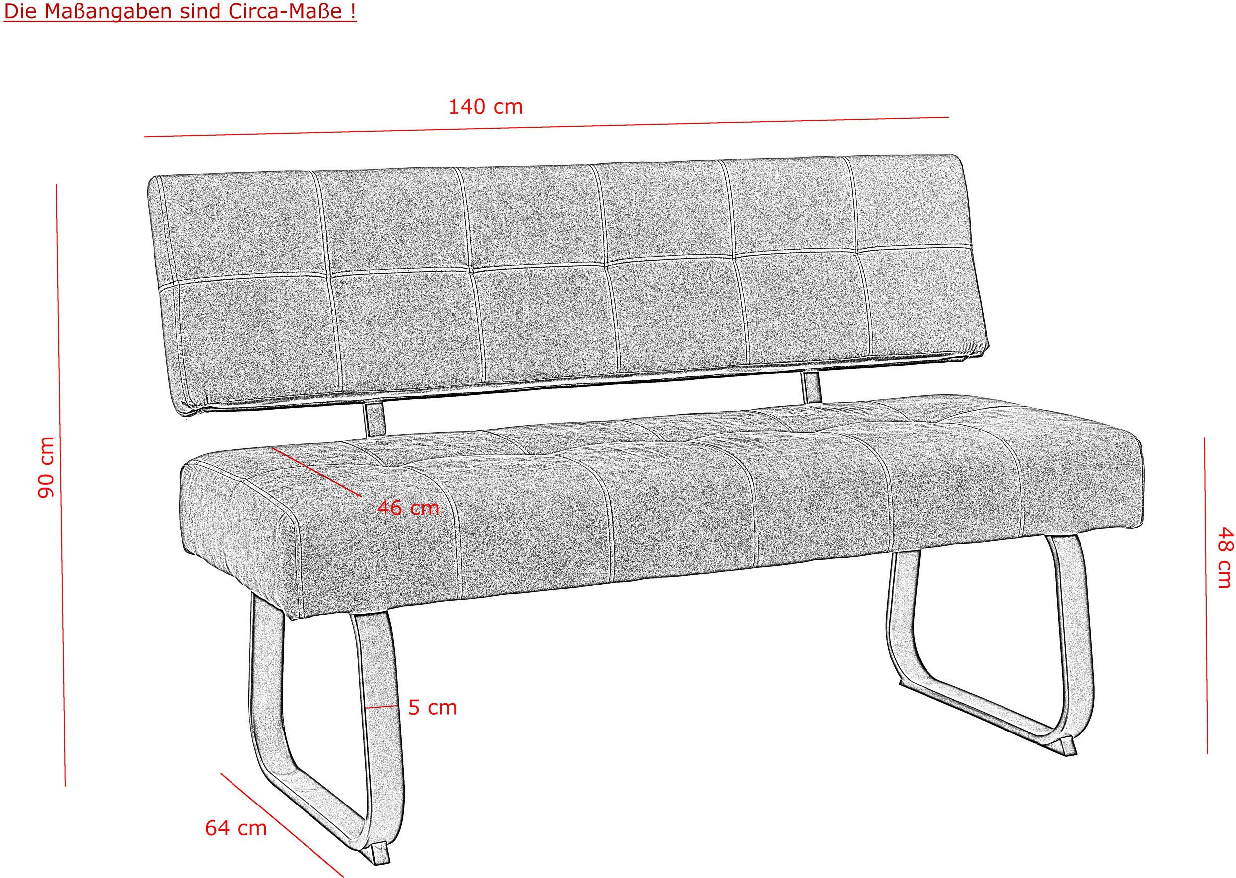 HELA Eethoek Luise I G tafel, zitbank, stoelen Uittrekbare tafel 140 - 180 cm eetkamer bestseller (set, 4-delig)